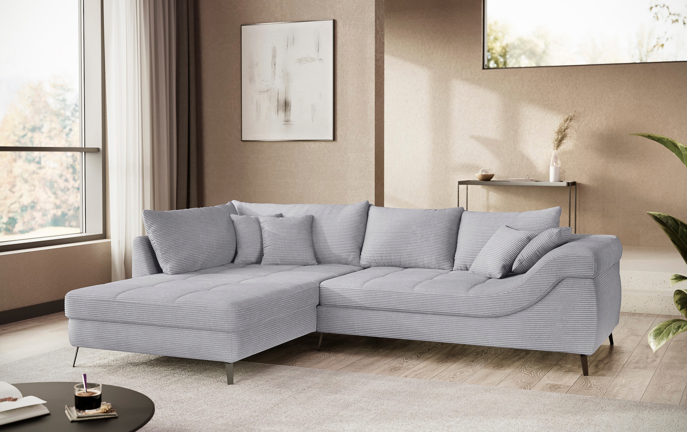 Mr. Couch Ecksofa »Portofino, L-Form«, Mit Kaltschaumpolsterung, bis 140 kg belastbar