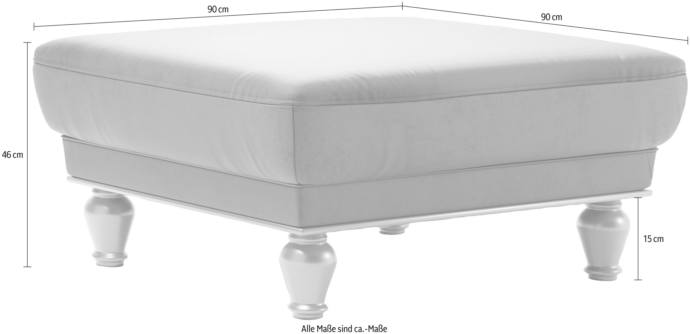 sit&more Polsterhocker »Orient 5«, goldfarbene Füsse