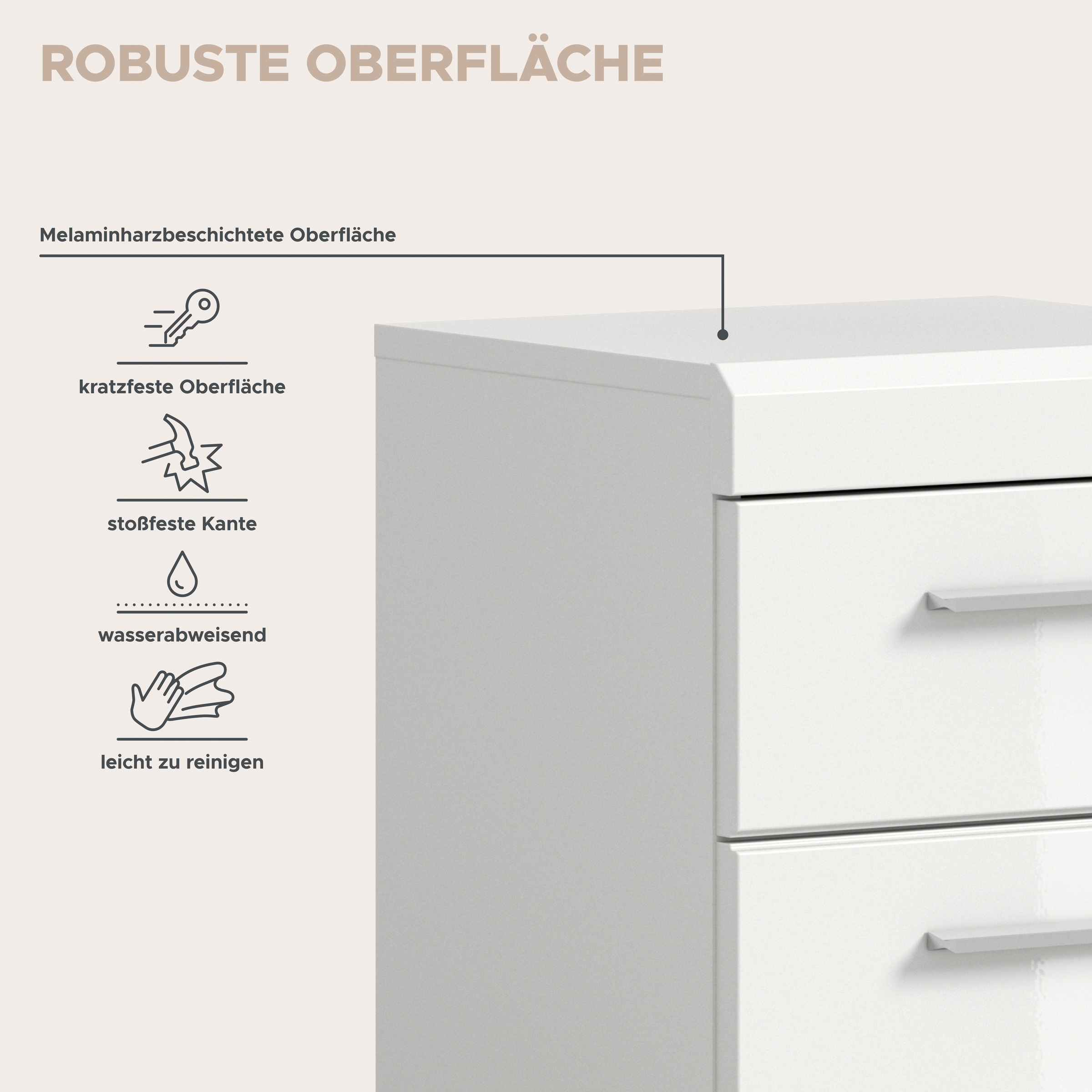 welltime Unterschrank »SIENA, Breite 37cm, 1 Tür, 1 Schubkasten, 2 Fächer, MDF-Front« TOPSELLER!, 1 Stk. tlg. in verschiedenen Farben erhältlich, Badmöbel, Badschrank, Kommode, Bad