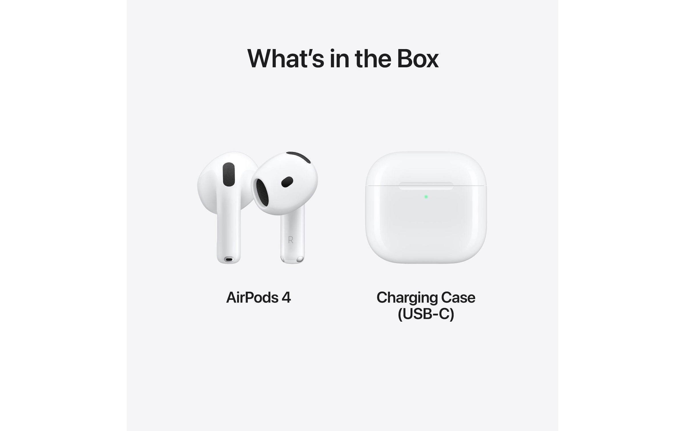 Apple In-Ear-Kopfhörer »AirPods 4«, Bluetooth, kompatibel mit Siri-integrierte Steuerung für Anrufe und Musik