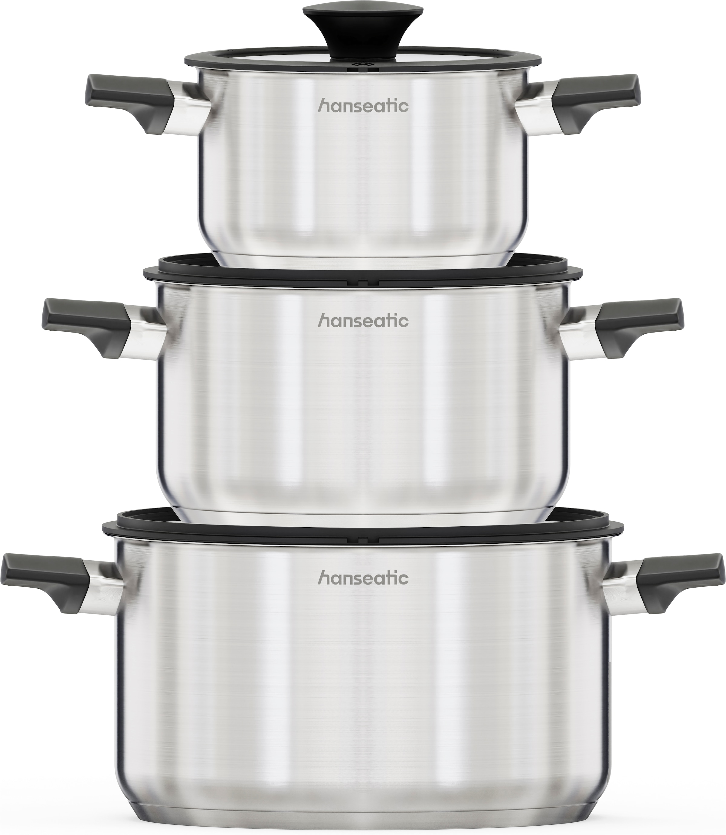 Hanseatic Topf-Set »SMART« Set, 6 tlg. Edelstahl 18/10