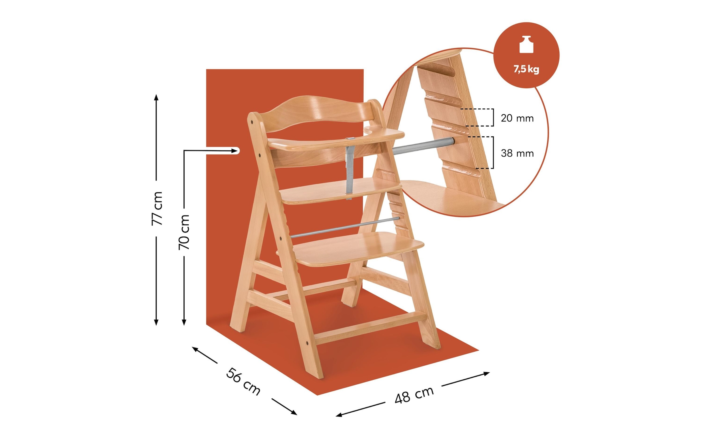 Hauck Chaise haute »Hochstuhl Alpha+ Pro, mit Newborn-Aufsatz« () dieses Produkt besteht aus FSC®-zertifiziertem Material