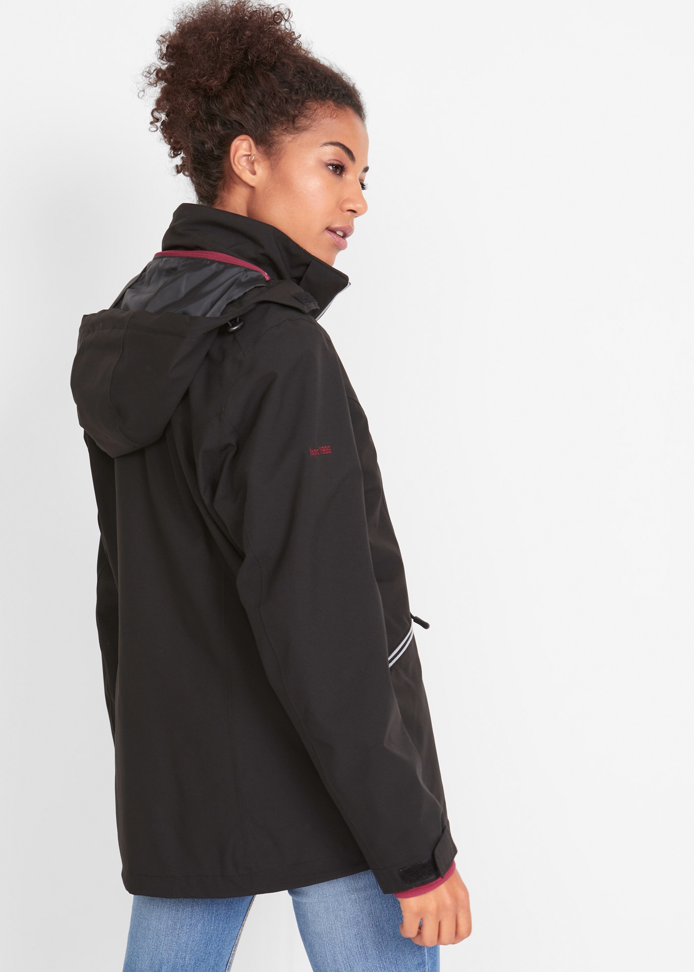 bonprix mit Kapuze mit herausnehmbarer Strickfleecejacke, abnehmbare Kapuze