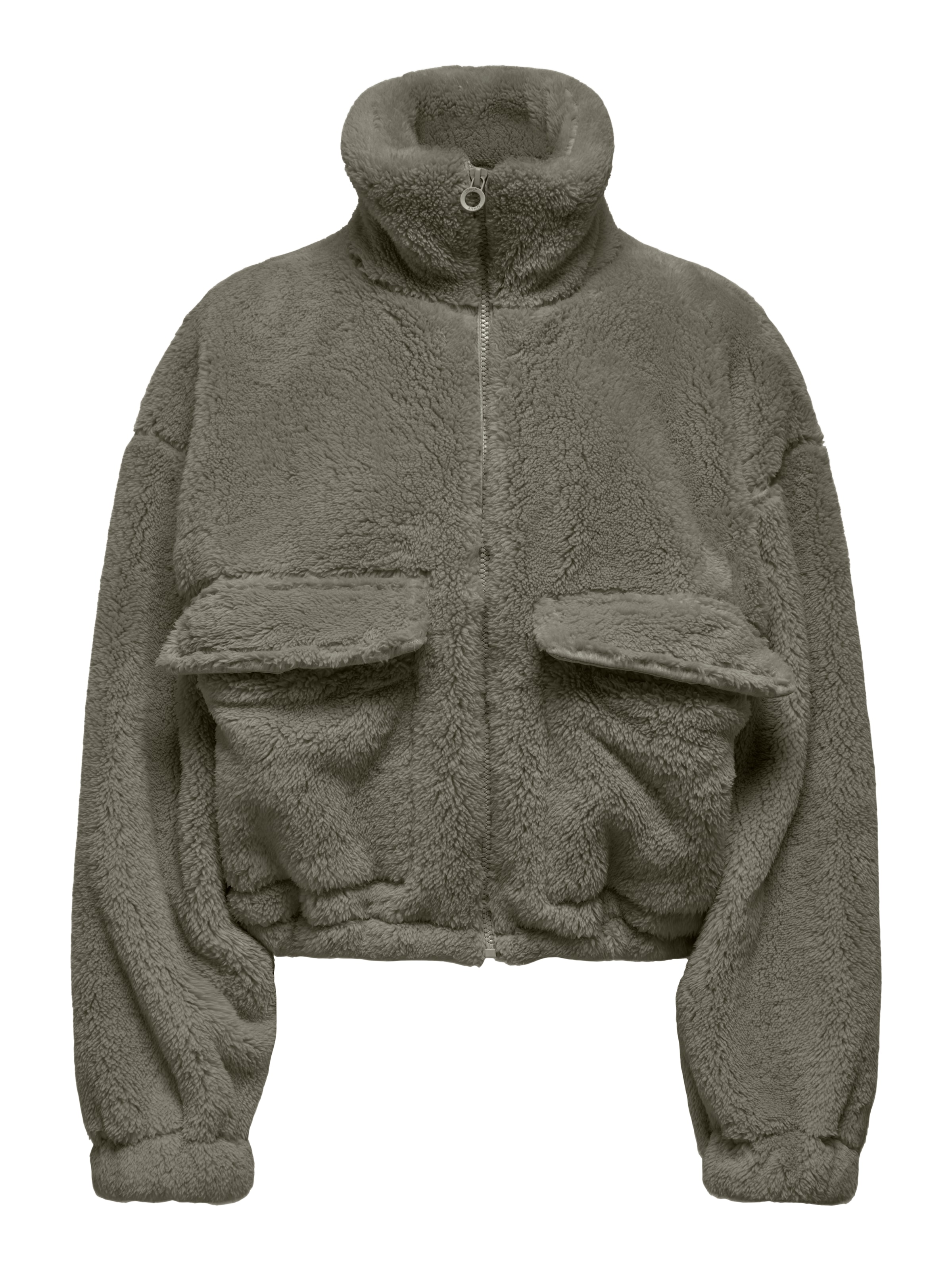 ONLY Veste en peluche »ONLANNA CONTACT LIFE SOL JACKET CC OTW« mit aufgesetzten Taschen, weiche Plüschqualität