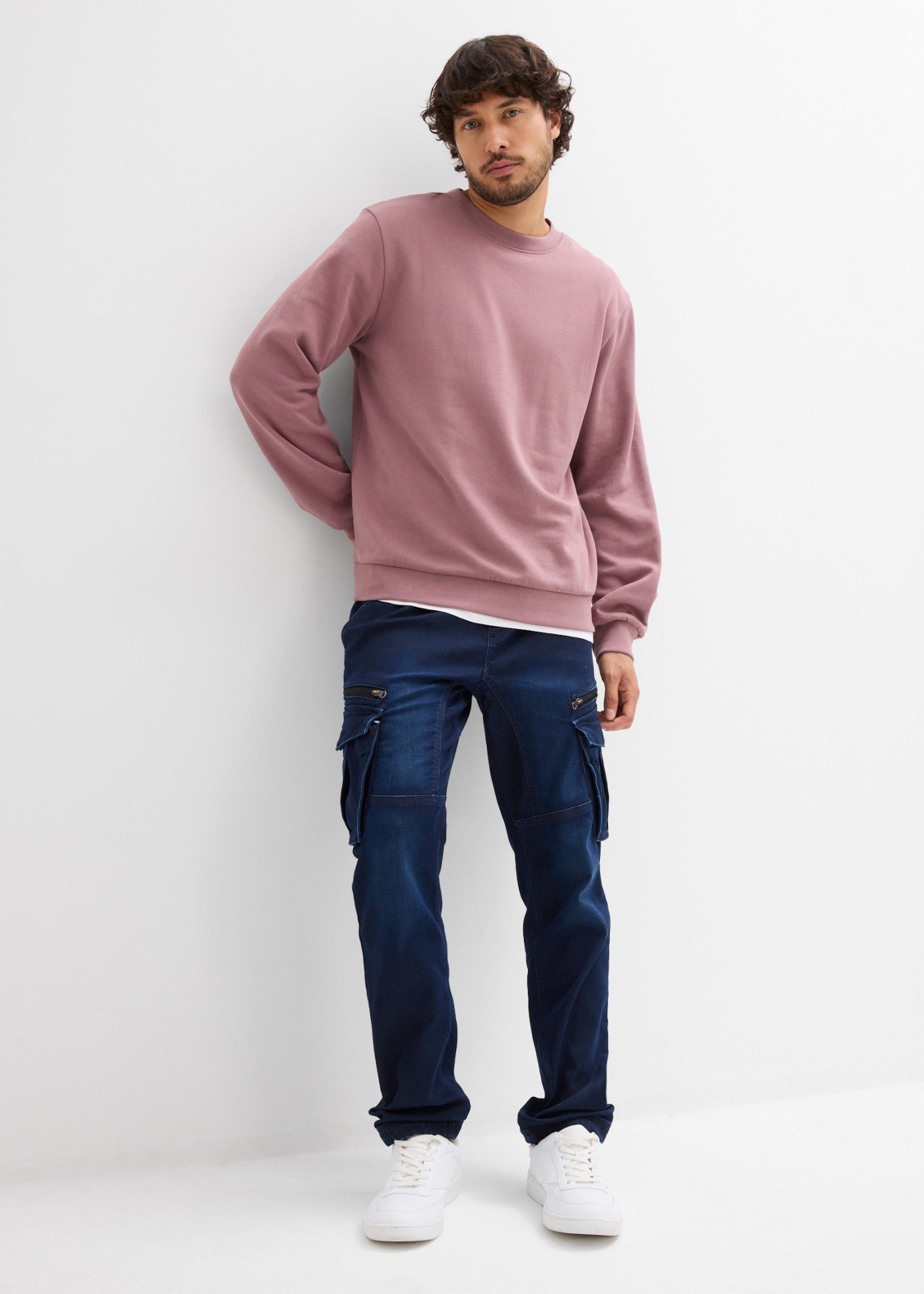 bonprix »Sweatshirt«, mit weich angerauter Innenseite, aus Baumwolle und Polyester, hüftlang

