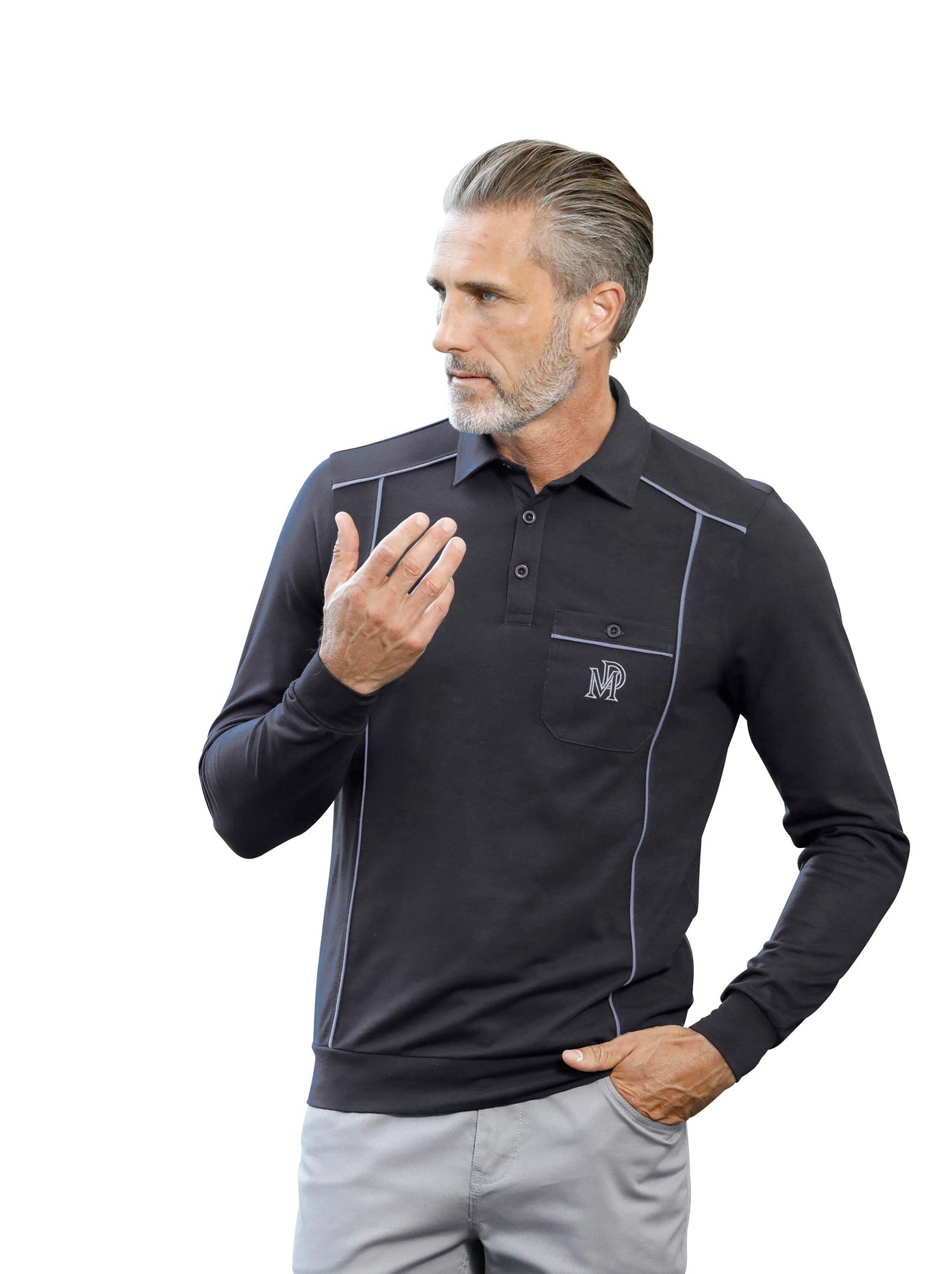 Image of Marco Donati Poloshirt »Langarm-Poloshirt«, (2 tlg.) bei Ackermann Versand Schweiz