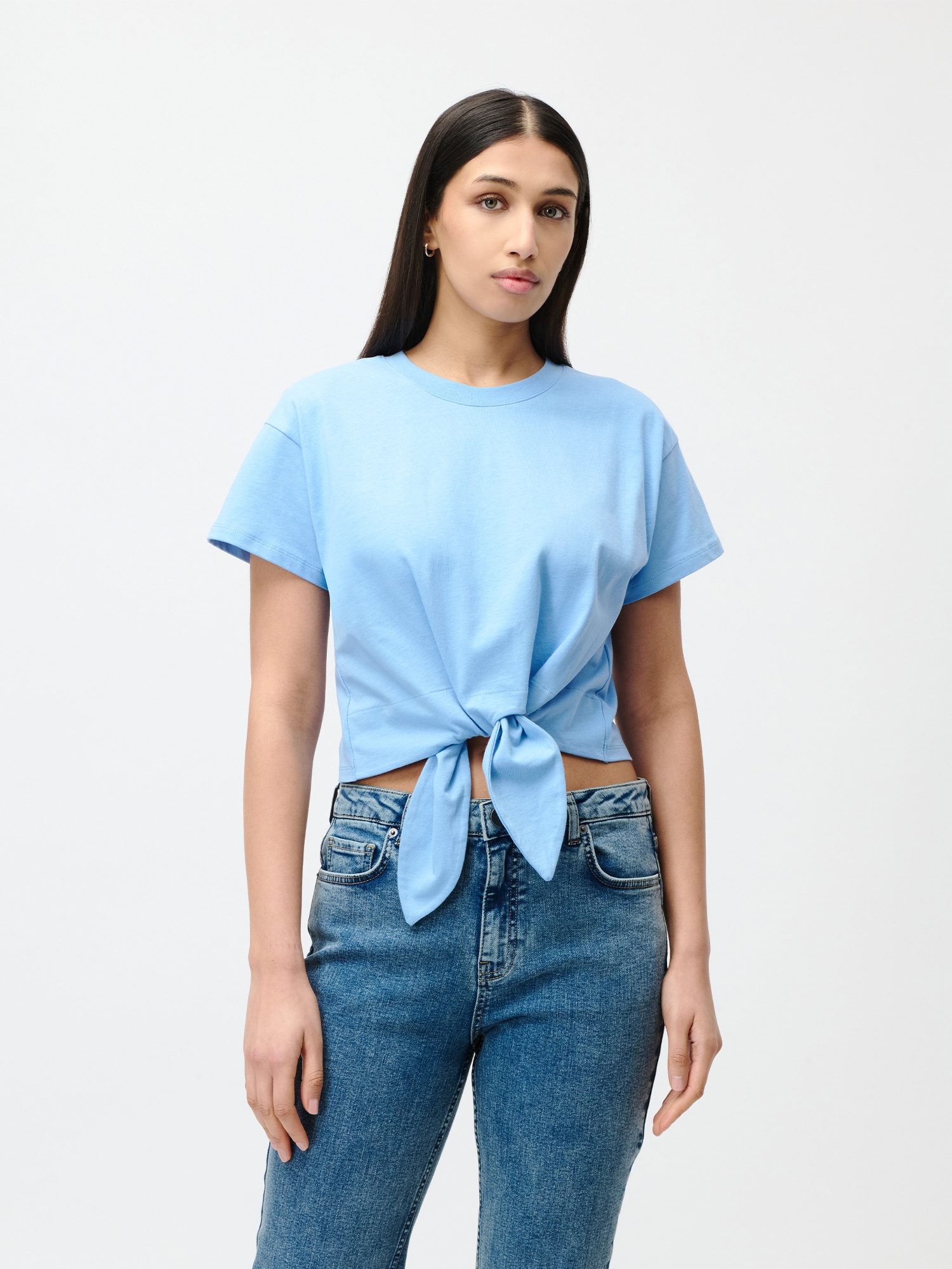 Image of LeGer T-Shirt "Tessy, LeGer by Lena Gercke" mit Knoten-Detail, cropped