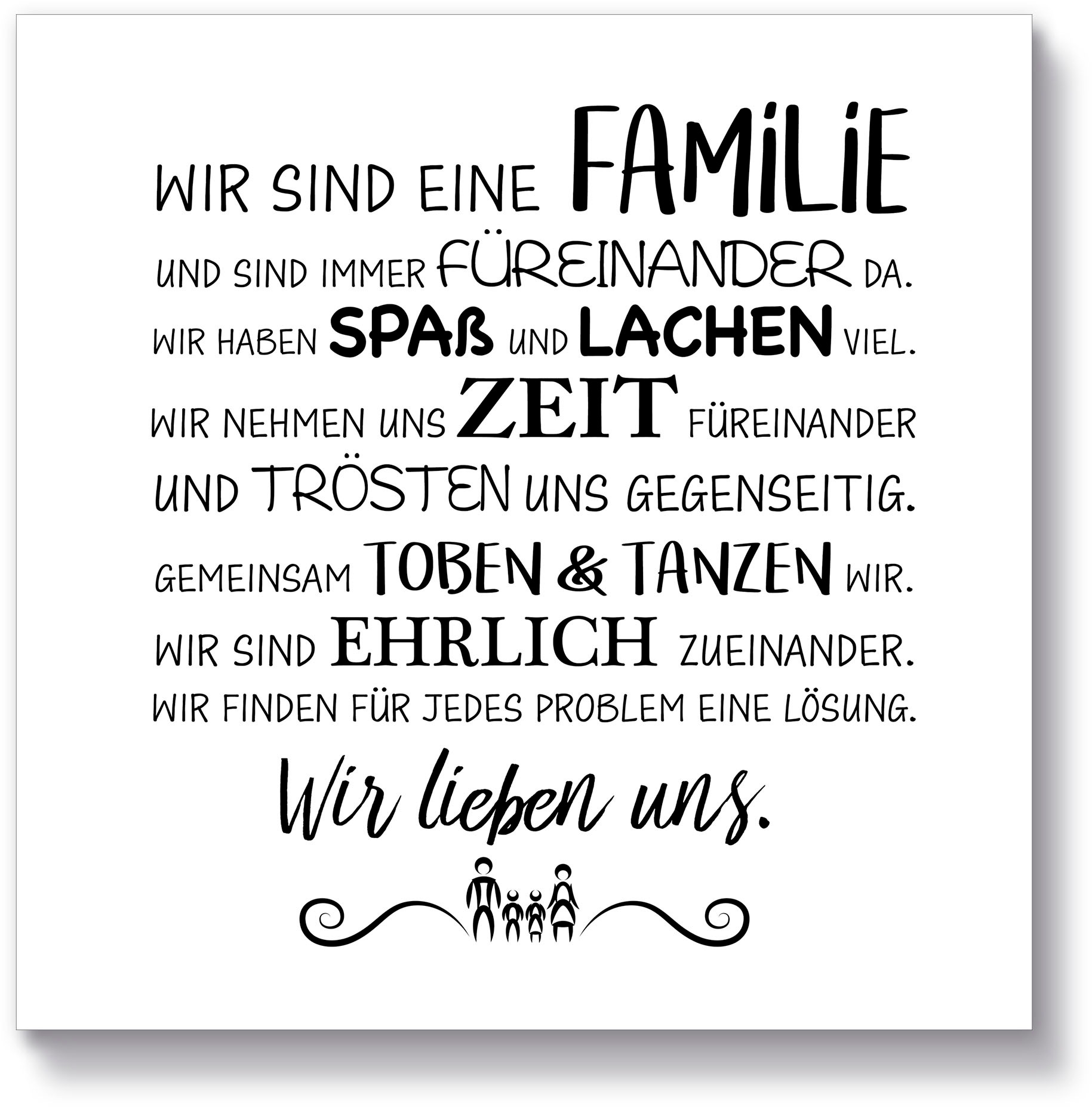 Image of Artland Holzbild »Familie I«, Sprüche & Texte, (1 St.) bei Ackermann Versand Schweiz