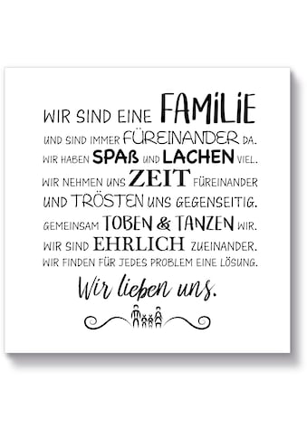 Holzbild »Familie I«, Sprüche & Texte, (1 St.)