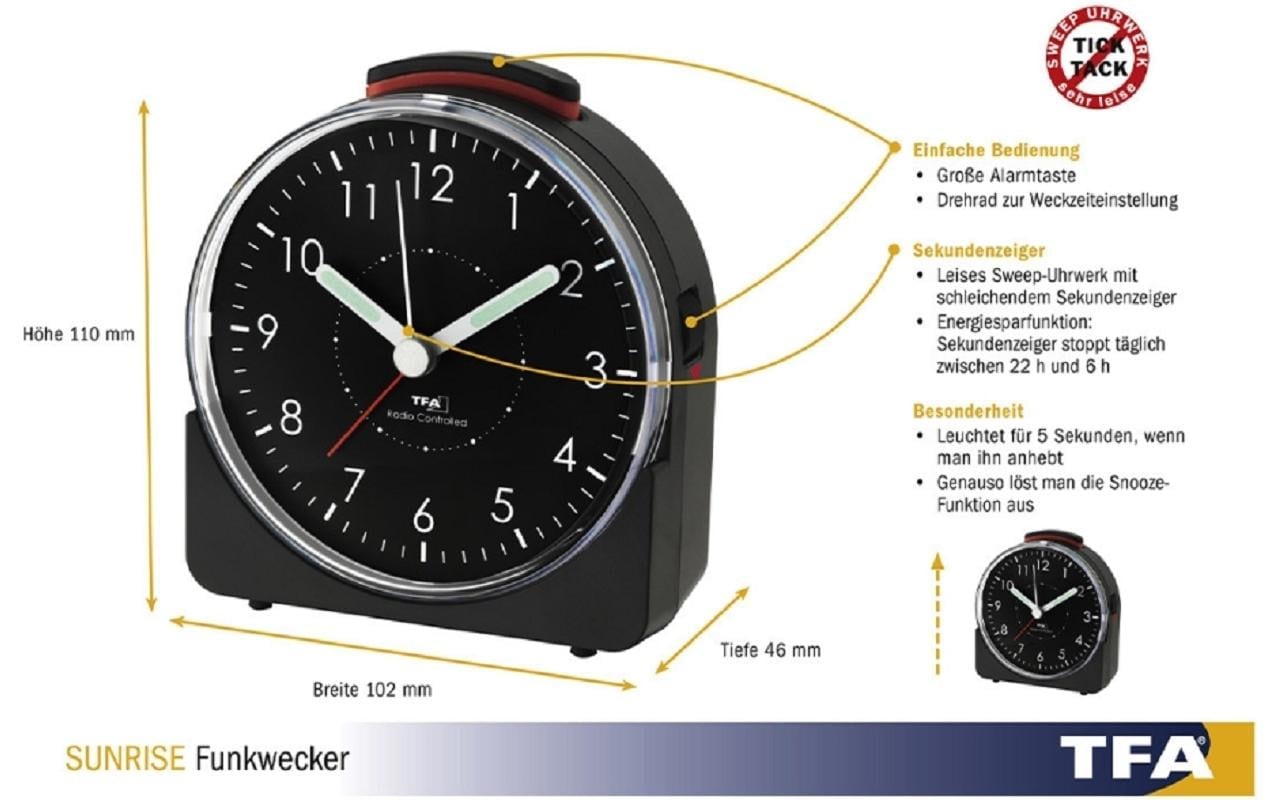 TFA Dostmann Funkwecker »Sunrise«