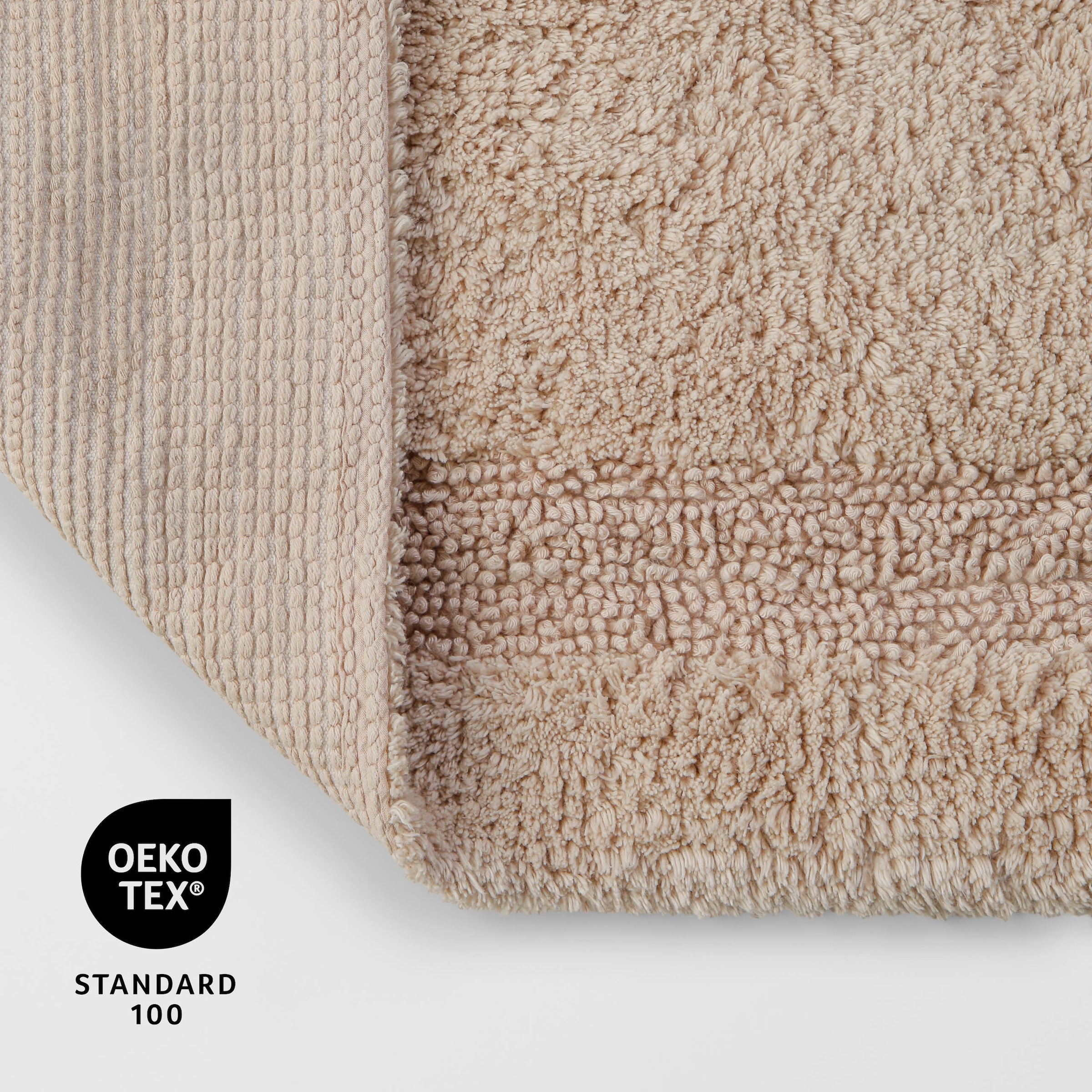 GOODproduct Badematte »Meellor« Höhe 20 mm Badteppich, getuftet, modern, Uni, antirutsch, flauschig, Baumwolle