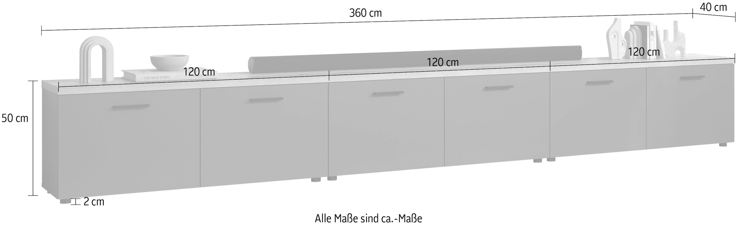 Home affaire Mur de télévision »Bajo« 3 cuis tlg.