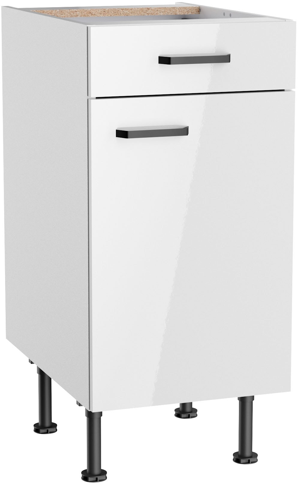 Image of KOCHSTATION Unterschrank "KS-Paula" 40 cm breit, 87 cm hoch, mit 1 Schubkasten, 1 Tür, 1 Einlegeboden