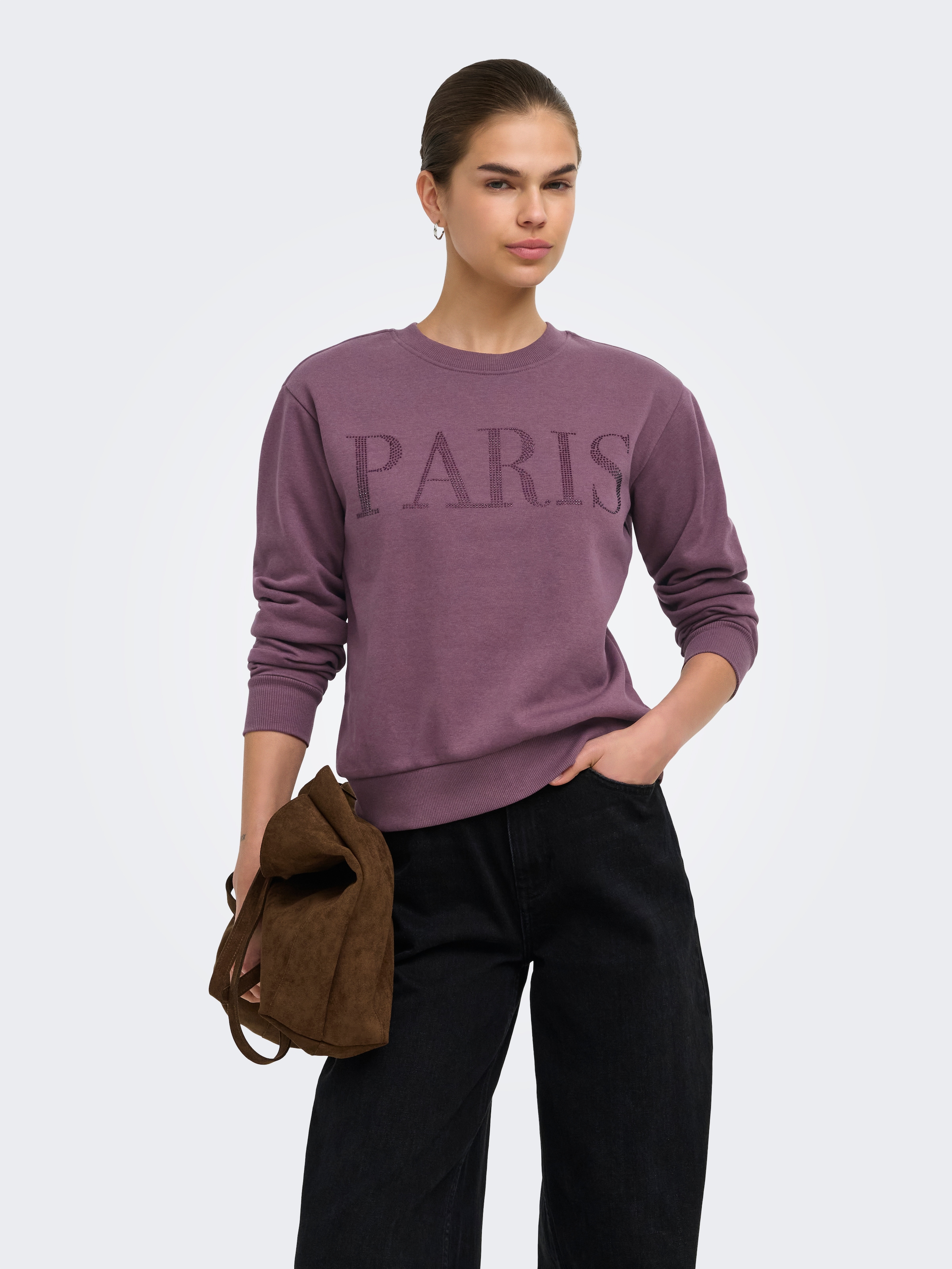 JDY Sweat-shirt »JDYPARIS L/S EMB SWEAT JRS NOOS«, mélange coton, coupe régulière
