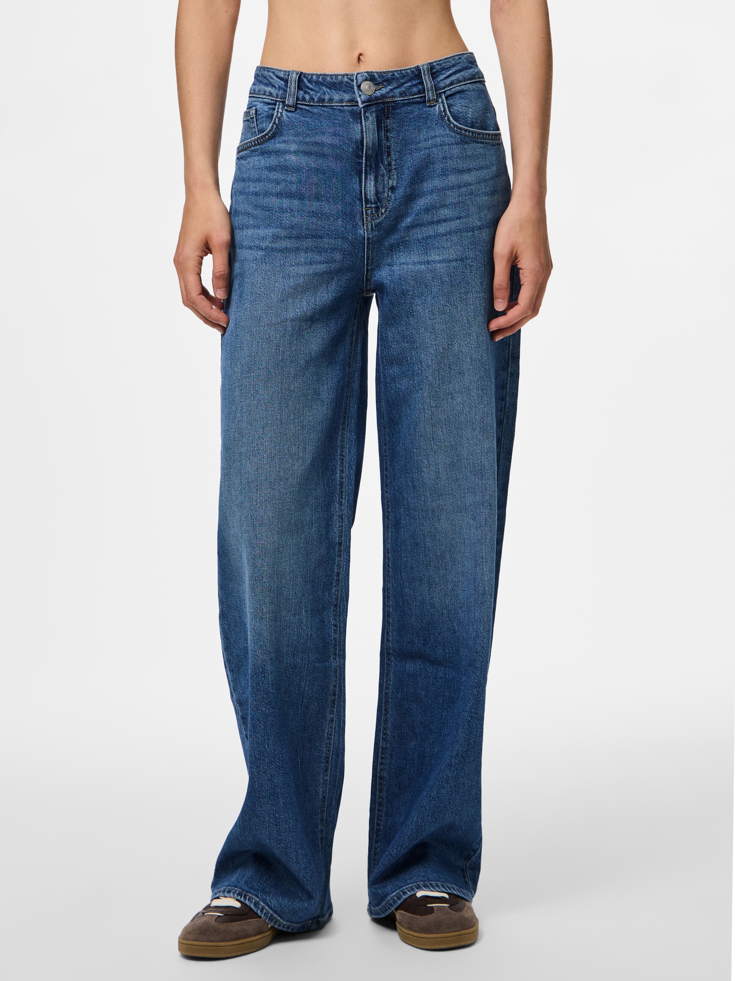 Image of pieces Weite Jeans "PCSILKE MW WIDE JEANS MB NOOS BC"