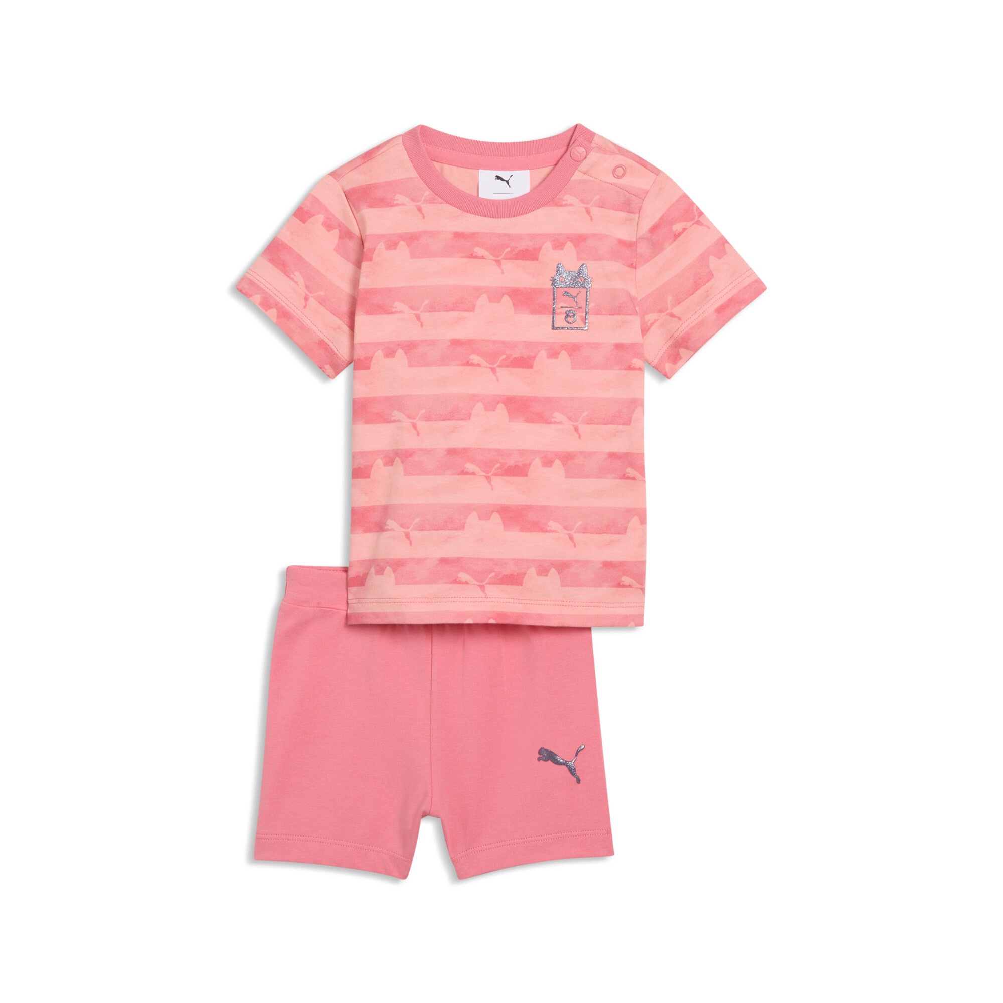 Image of PUMA Trainingsanzug "X GABBYS DOLLHOUSE MINICATS TEE AND SHORTS SET INF" 2 tlg. zweiteiliges Set, ohne Kapuze, Regular Fit, für Children