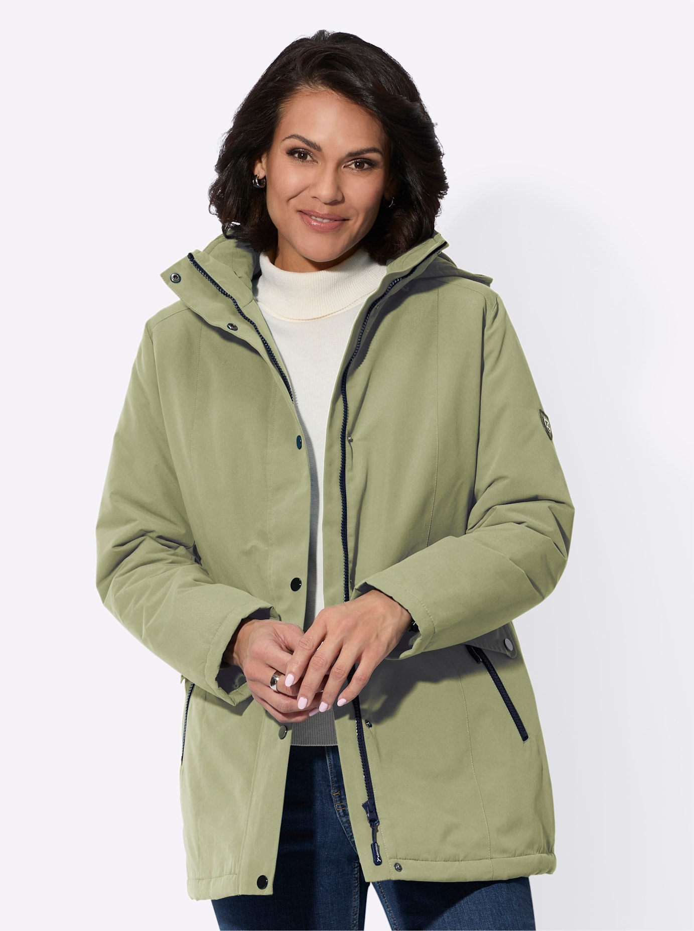 Casual Looks Langjacke, mit Kapuze