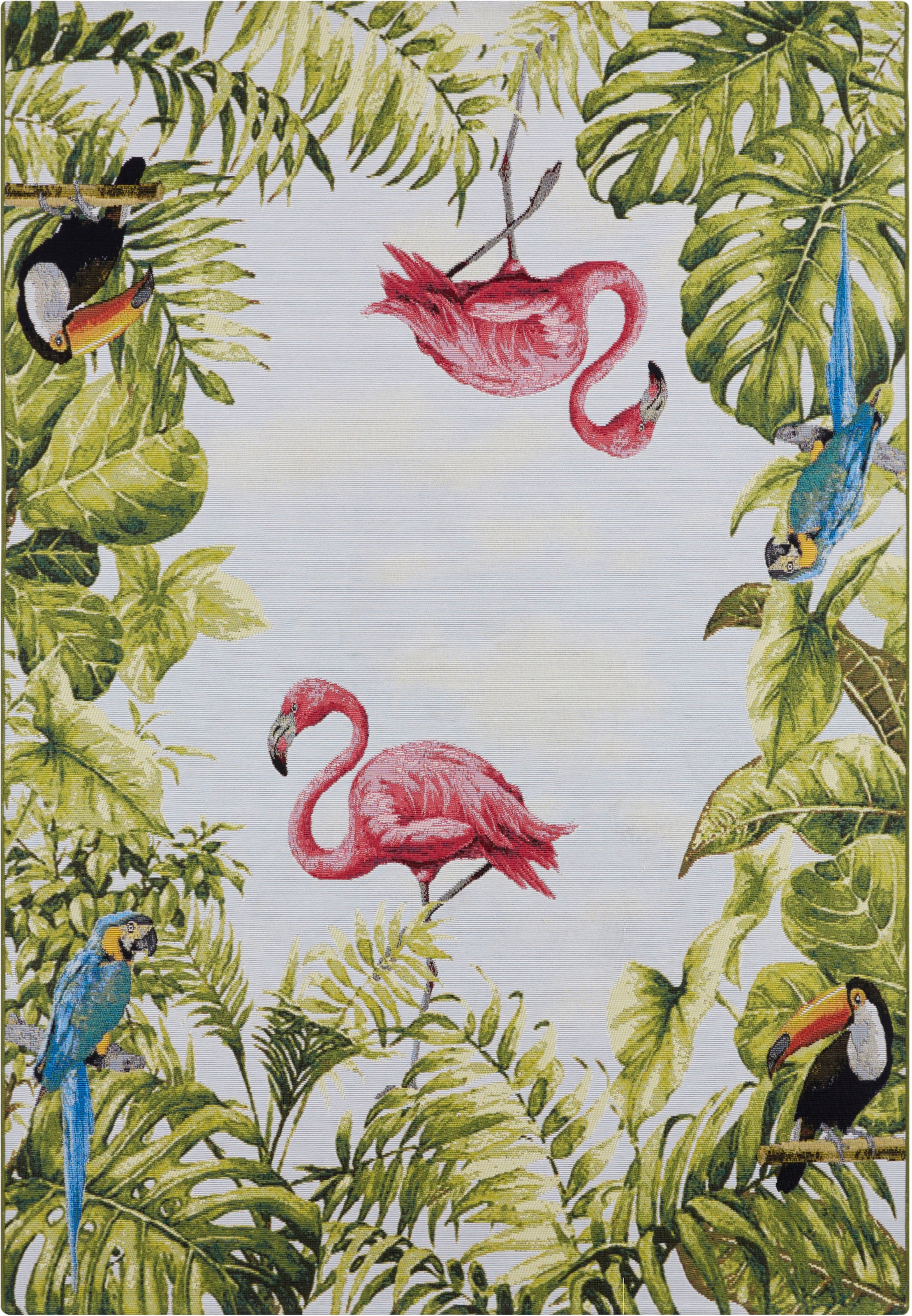 HANSE Home Outdoorteppich »Tropical Birds«, rechteckig, 3 mm Höhe, In-& Outdoor, Teppich, Wetterfest, Balkon, Garten, Wohnzimmer, Floral