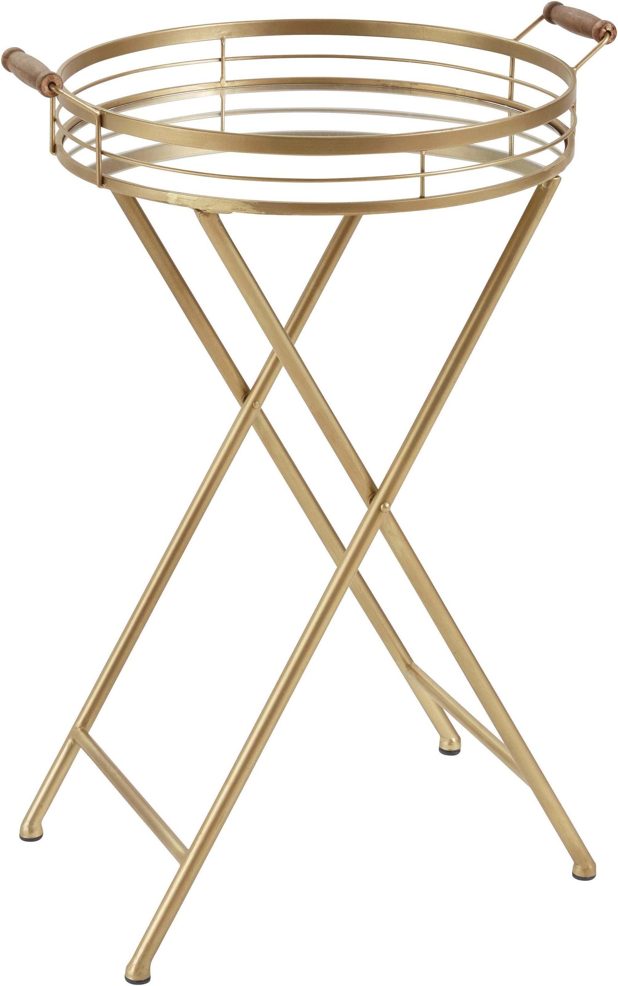 Image of Leonique Beistelltisch »Marième«, mit Ablagefläche aus Spiegelglas, goldfarbenes Gestell bei Ackermann Versand Schweiz