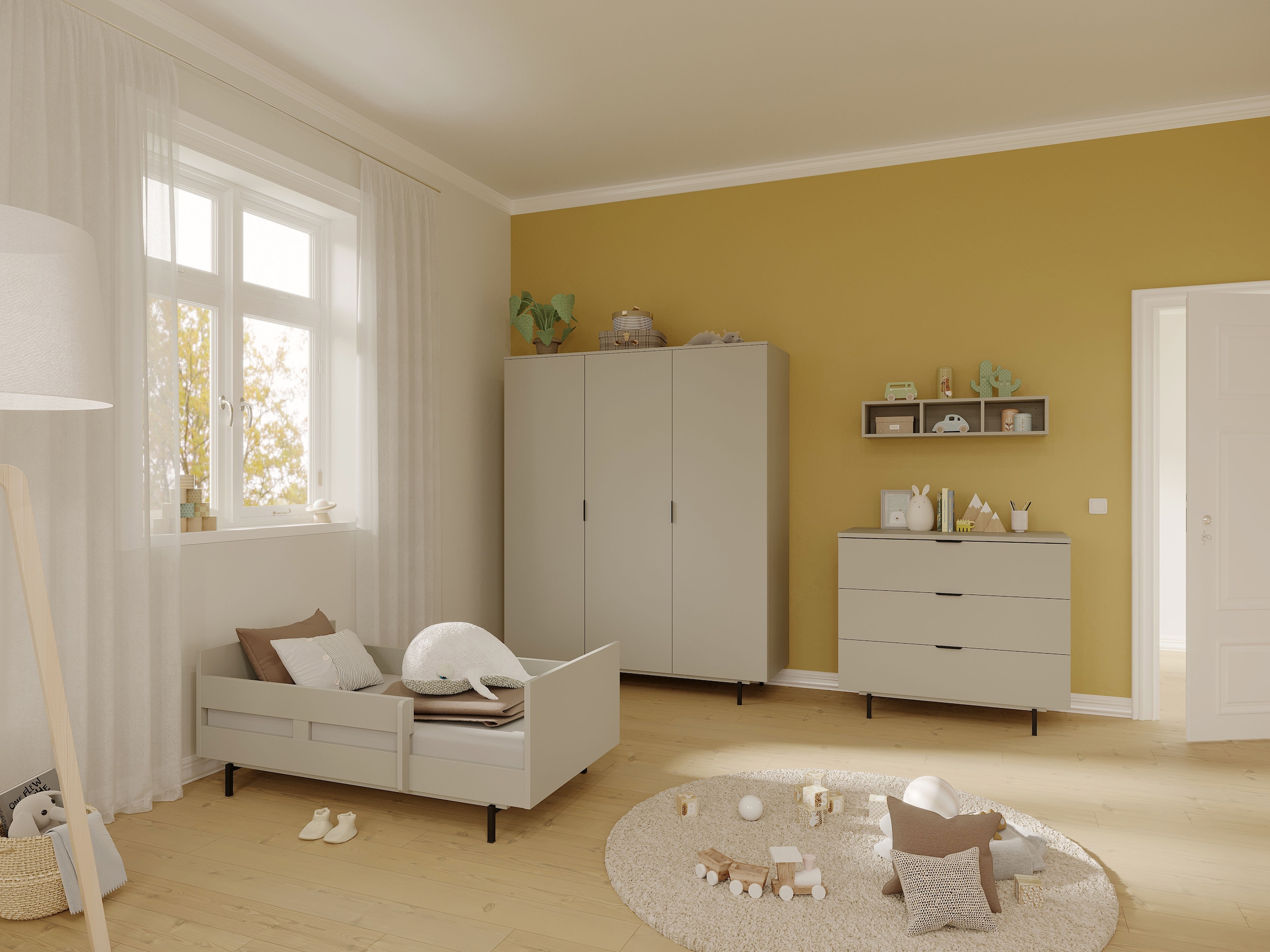 GERMANIA Lit bébé »Tomino« 1 cuis tlg. inkl. Umbauseiten, B/H/T 144/87/75 cm, belastbar bis 100 kg