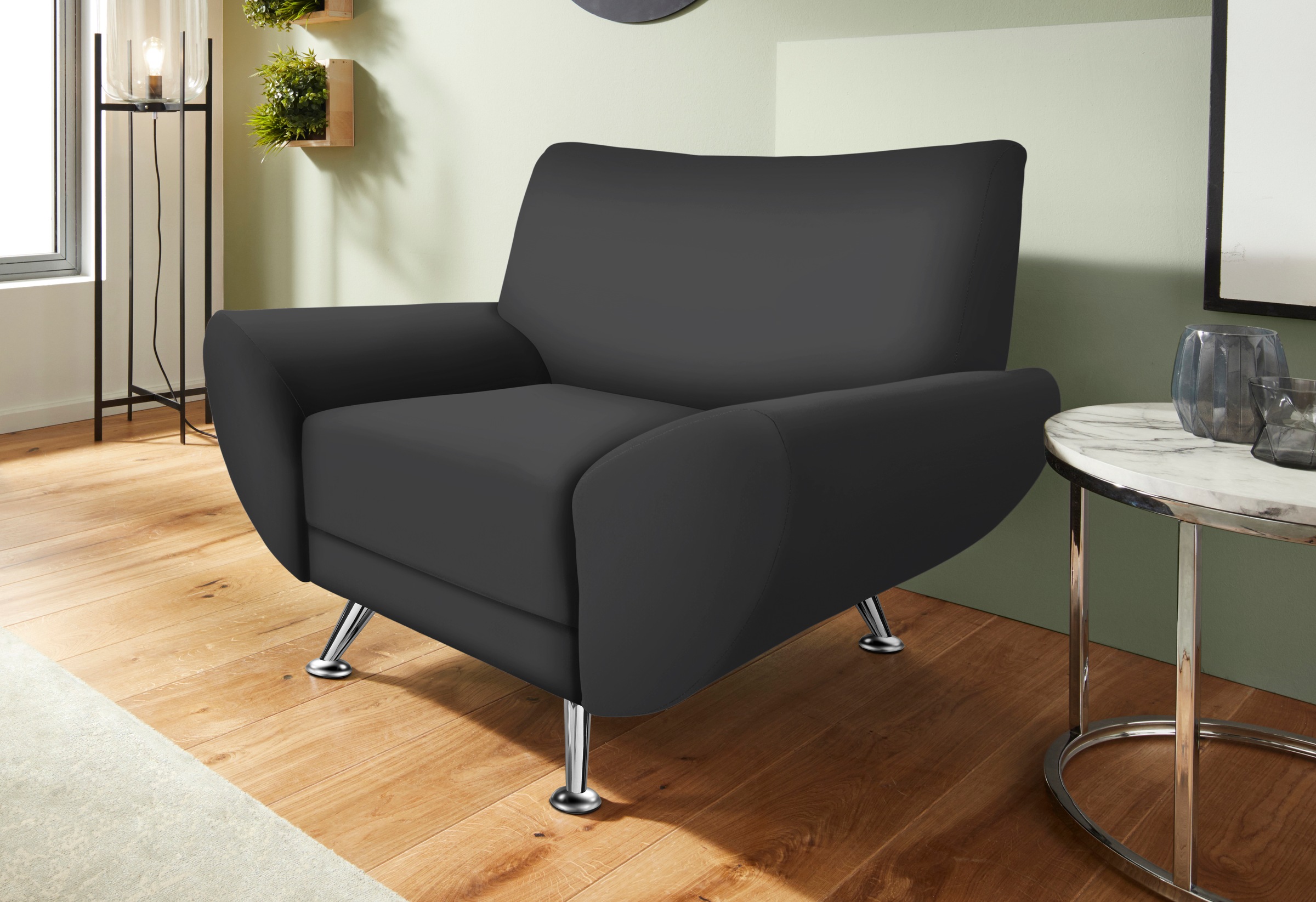Home affaire Fauteuil »Saltare elegant und komfortabel, toller Designfuss, Breite 112cm«