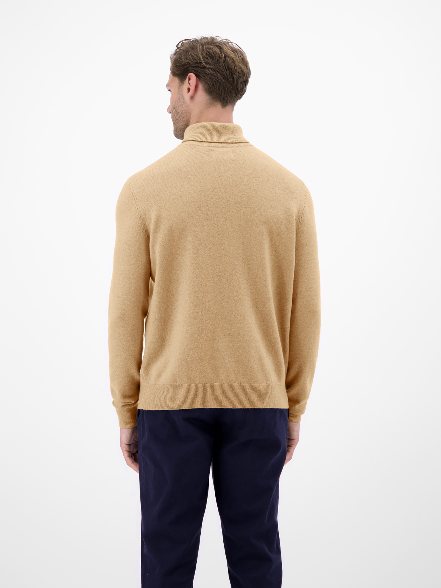 LERROS Pull à col roulé mit Logo-Stickerei und aus Schurwolle mit Kaschmir