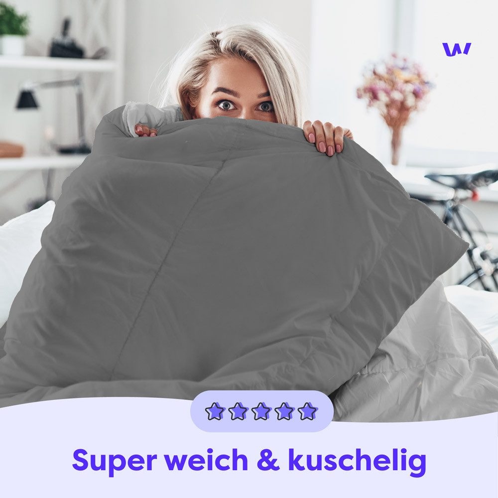 Wolkenfeld Bettwäsche »Wolkenfeld Bettwäsche Allergiker Bettwäsche, unfassbar weich« 2 Stk. tlg. 135x200 cm, 155x220 & Übergrössen inkl. Kissenbezüge 80x80, 2-farbig