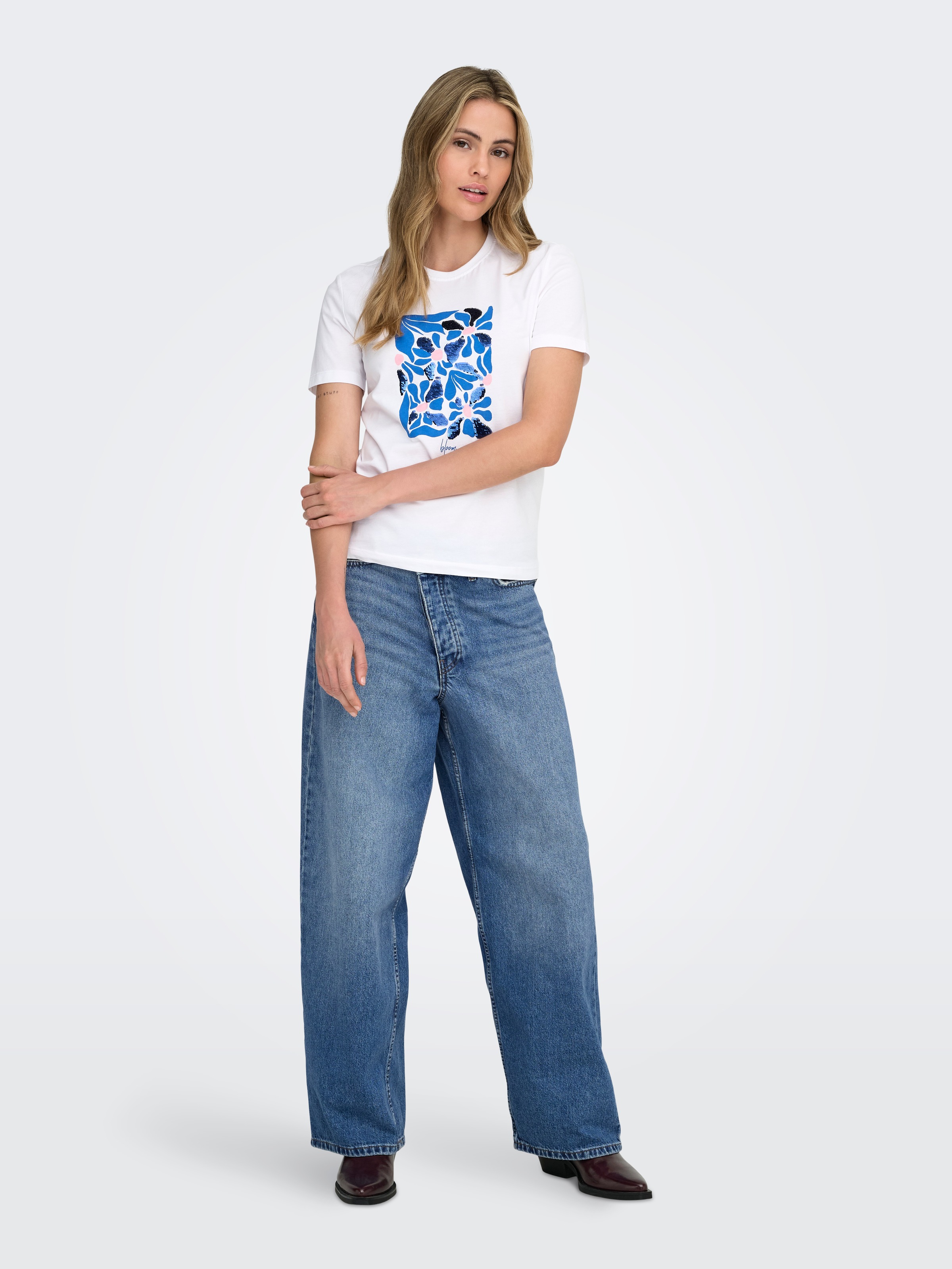 ONLY T-shirt à manches courtes »ONLKITA REG S/S PRINT TOP NOOS«
