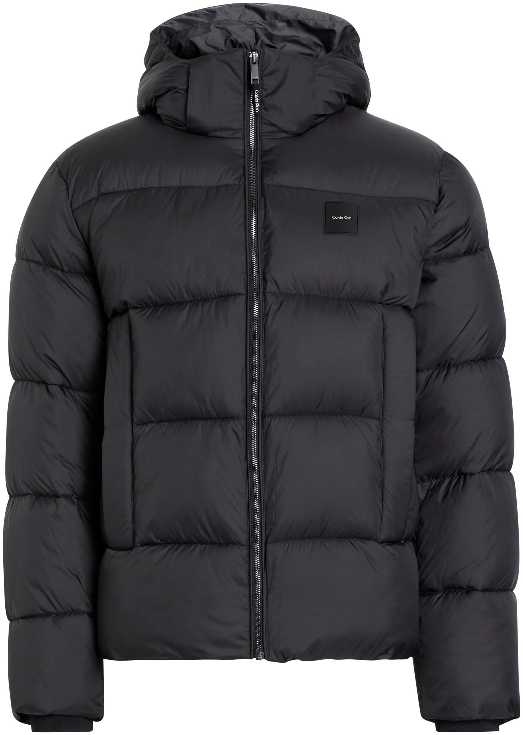Calvin Klein Outdoorjacke »HOODED QUILT PUFFER MW«, mit Kapuze, mit Logopatch