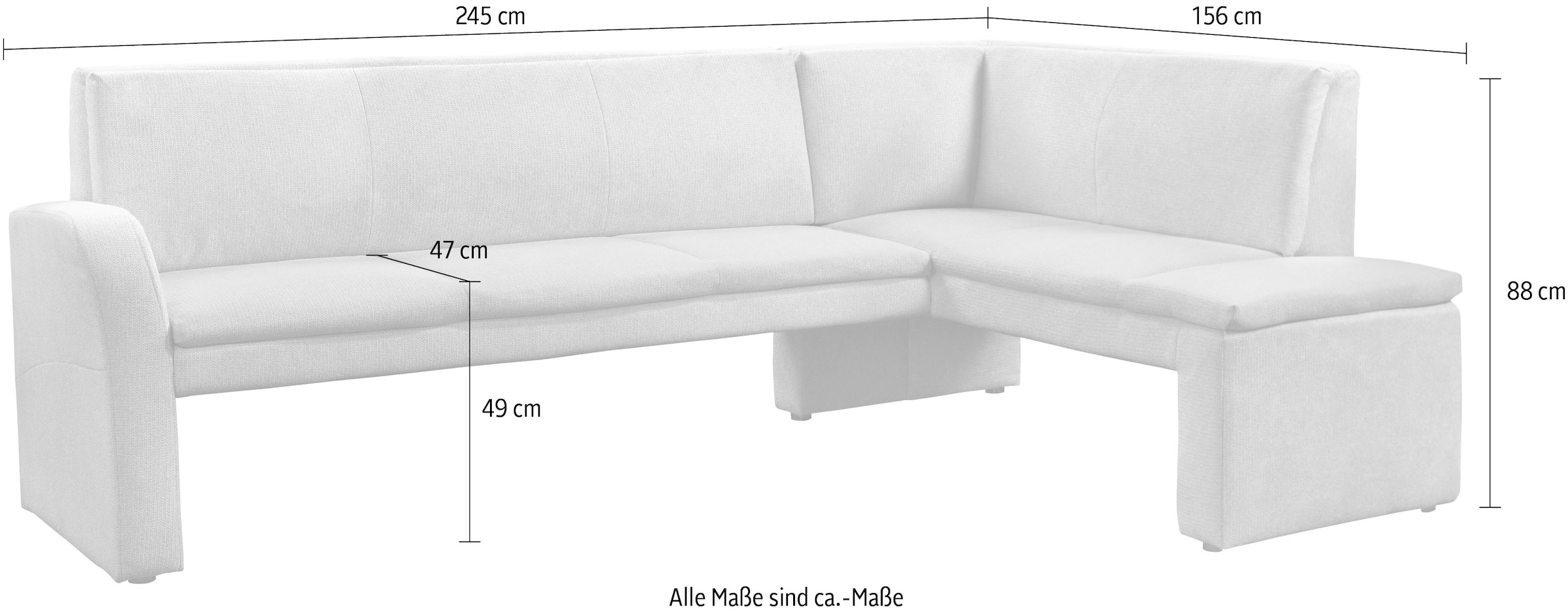 exxpo - sofa fashion Eckbank »Cortado, elegant und modern mit hohem Sitzkomfort« hohe Bodenfreiheit, schöne Detailverarbeitung, wahlweise Lederbezug