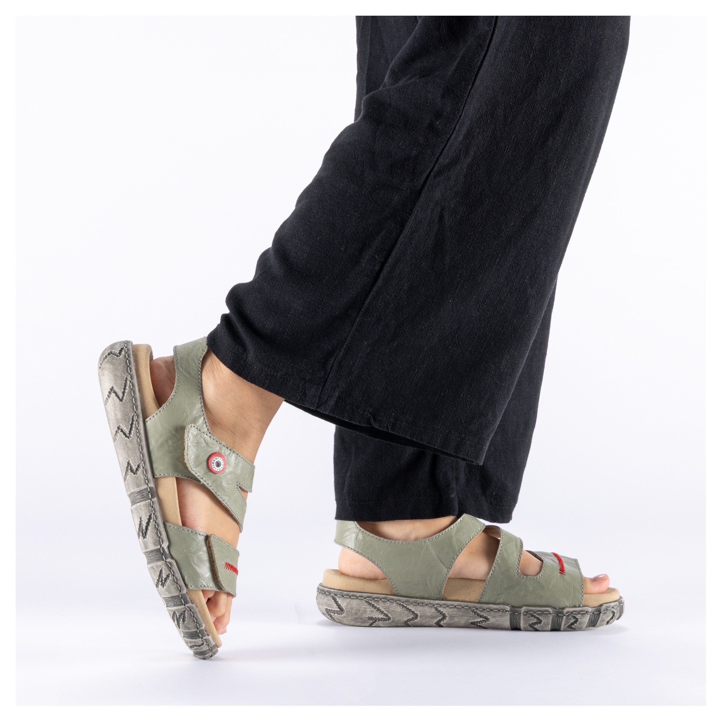 Rieker Sandale  Chaussure d'été, sandale velcro avec couture décorative