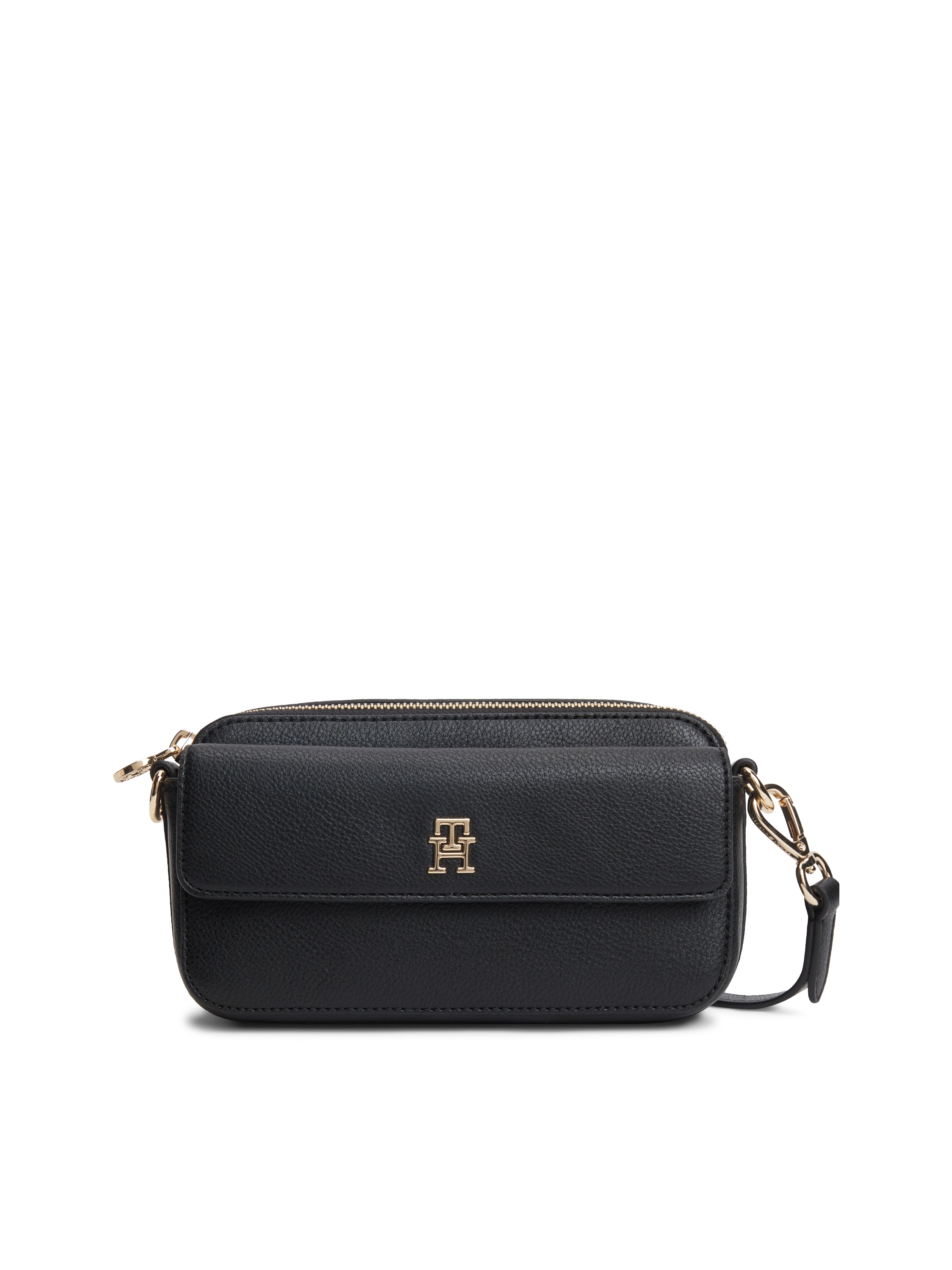 Image of Tommy Hilfiger Umhängetasche "TH ICON CAMERA BAG" Damen Clutch, Schultertasche mit goldfarbenem TH-Logo