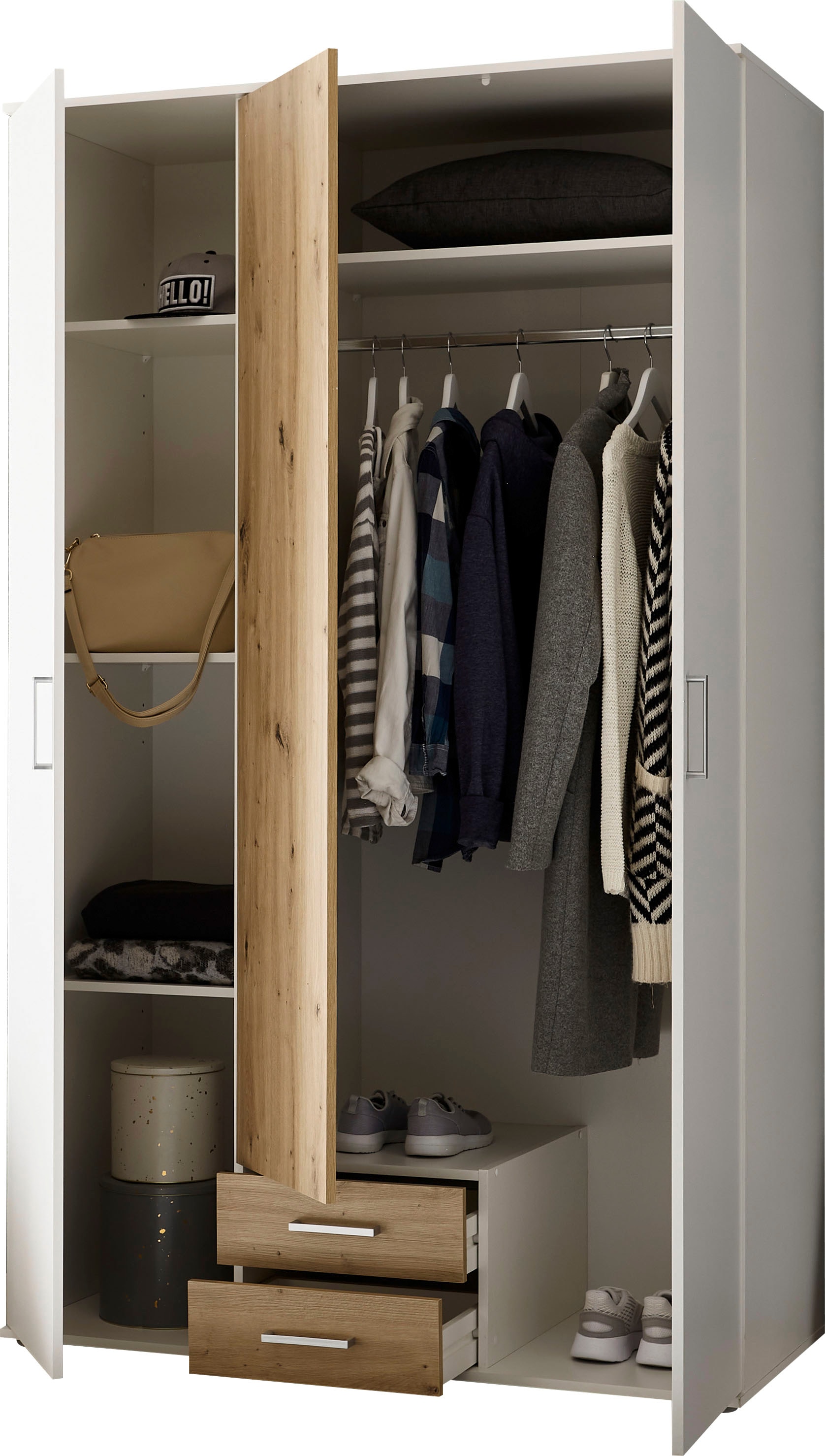 Schlafkontor Armoires à vêtements »Marburg Bestseller Schrank Garderobe mit Schubladen« Schlafzimmerschrank in Top Qualität , in 2 Breiten