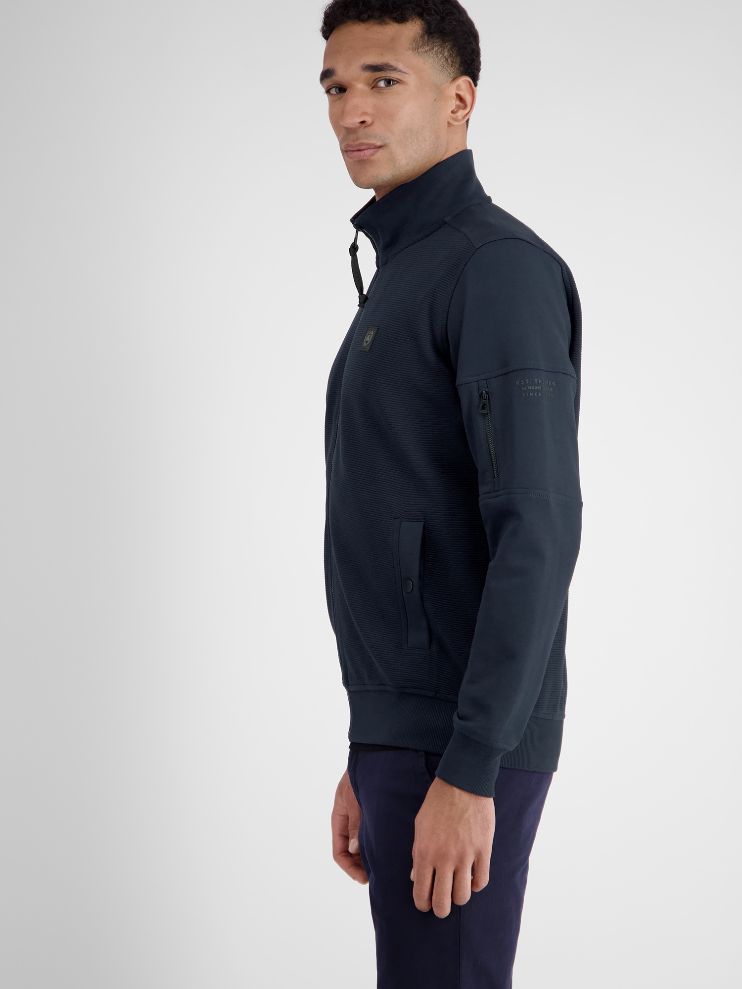 LERROS Sweatjacke »Herren Sweatjacke in Struktur-Baumwollqualität«