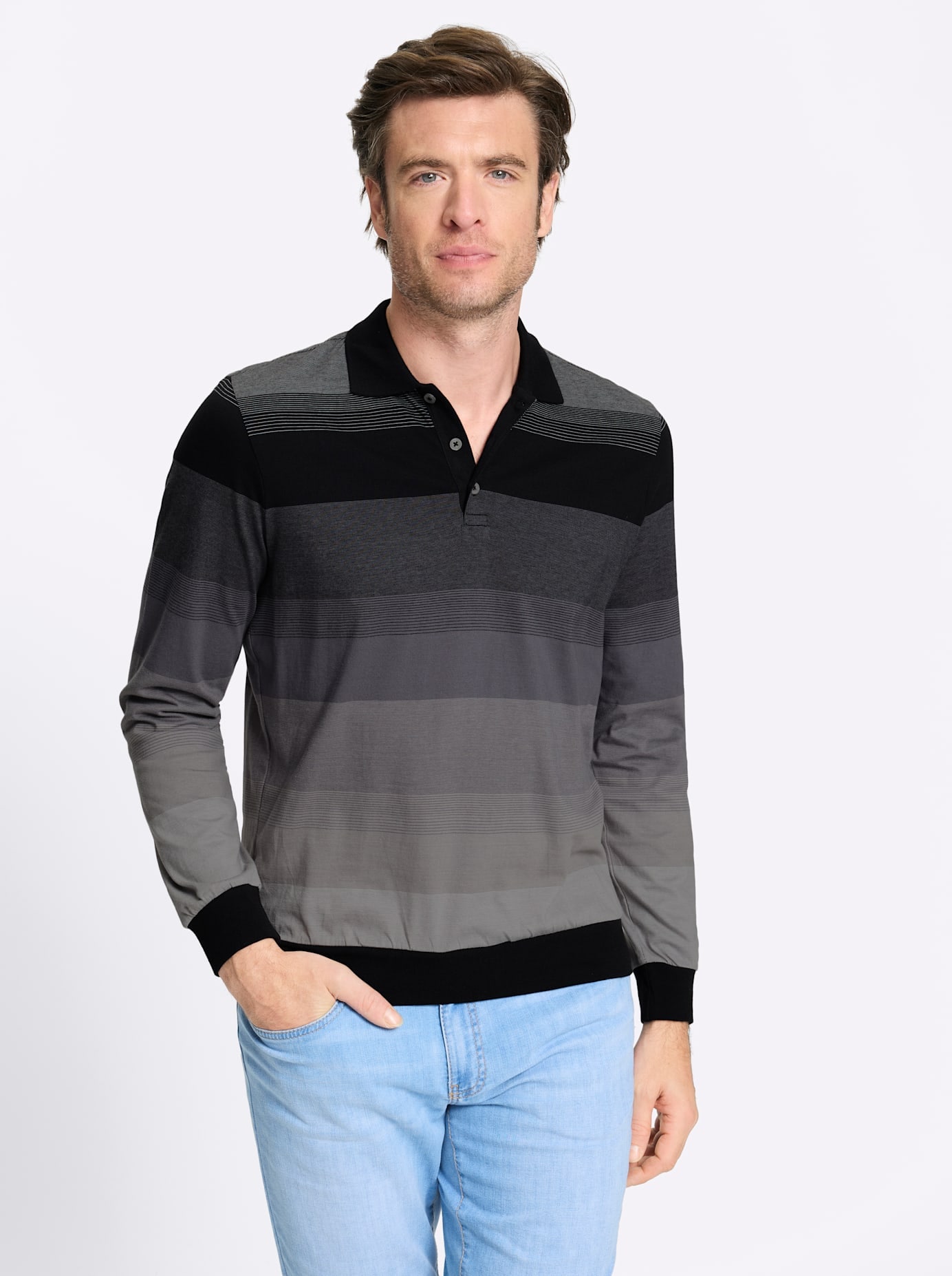 Marco Donati Polo à manches longues »Langarm-Shirt« 1