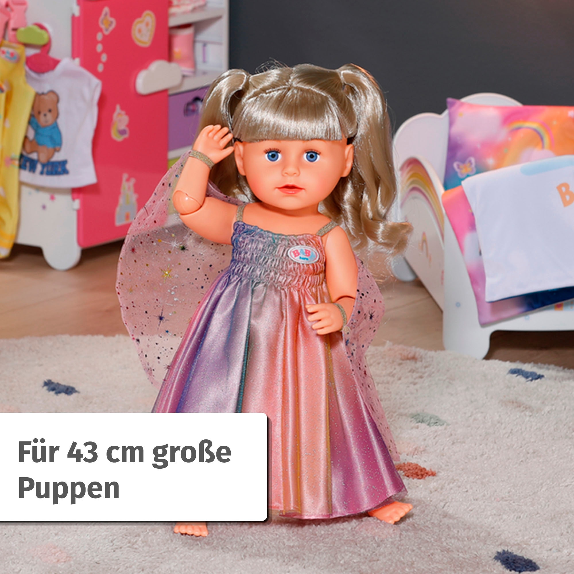 Baby Born Vêtements de poupées »Regenbogen Kleid, 43 cm«
