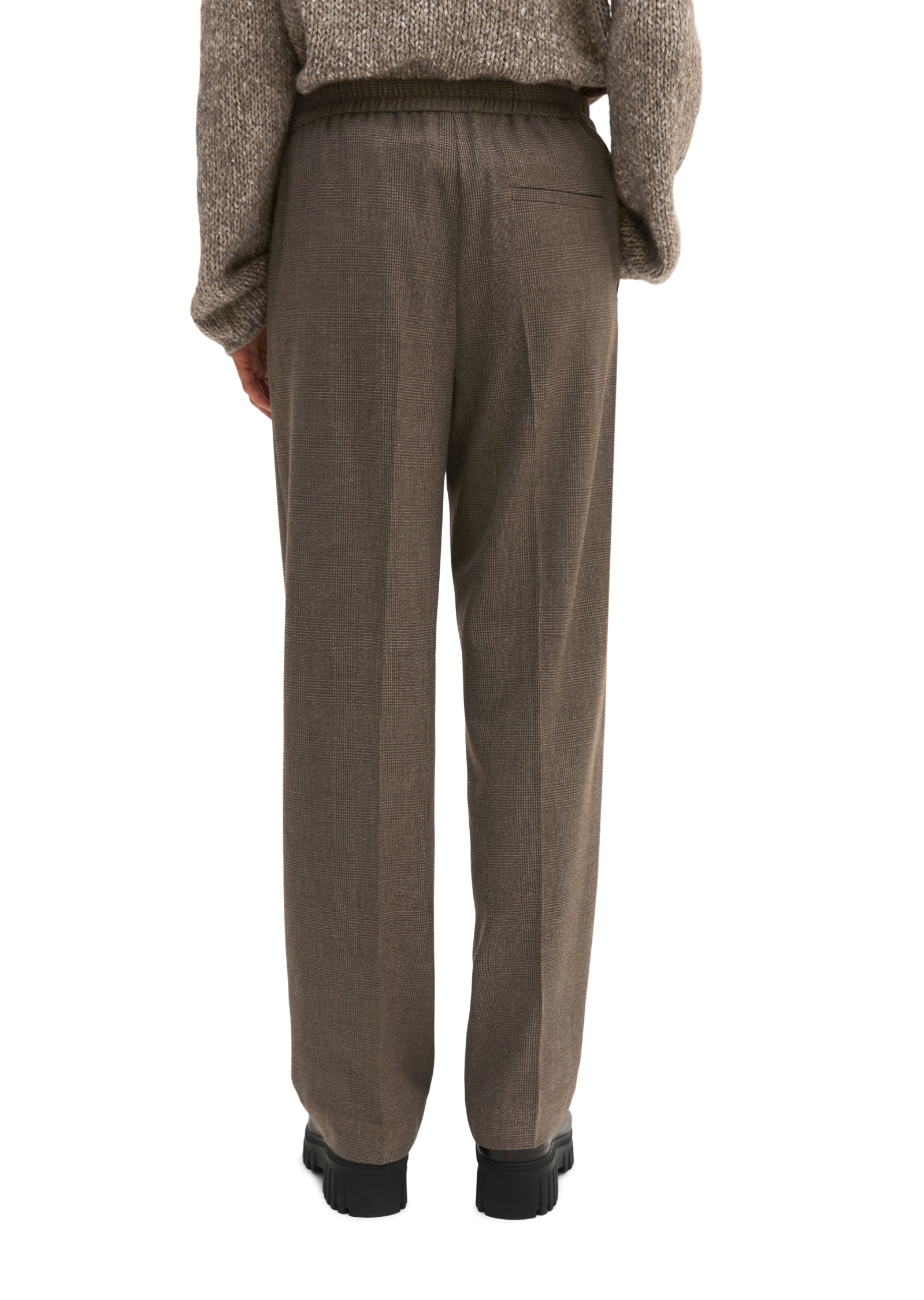 Marc O'Polo Schlupfhose »relaxed aus recyceltem Polyester-Viskose-Mix«  Glencheck, Pull-on