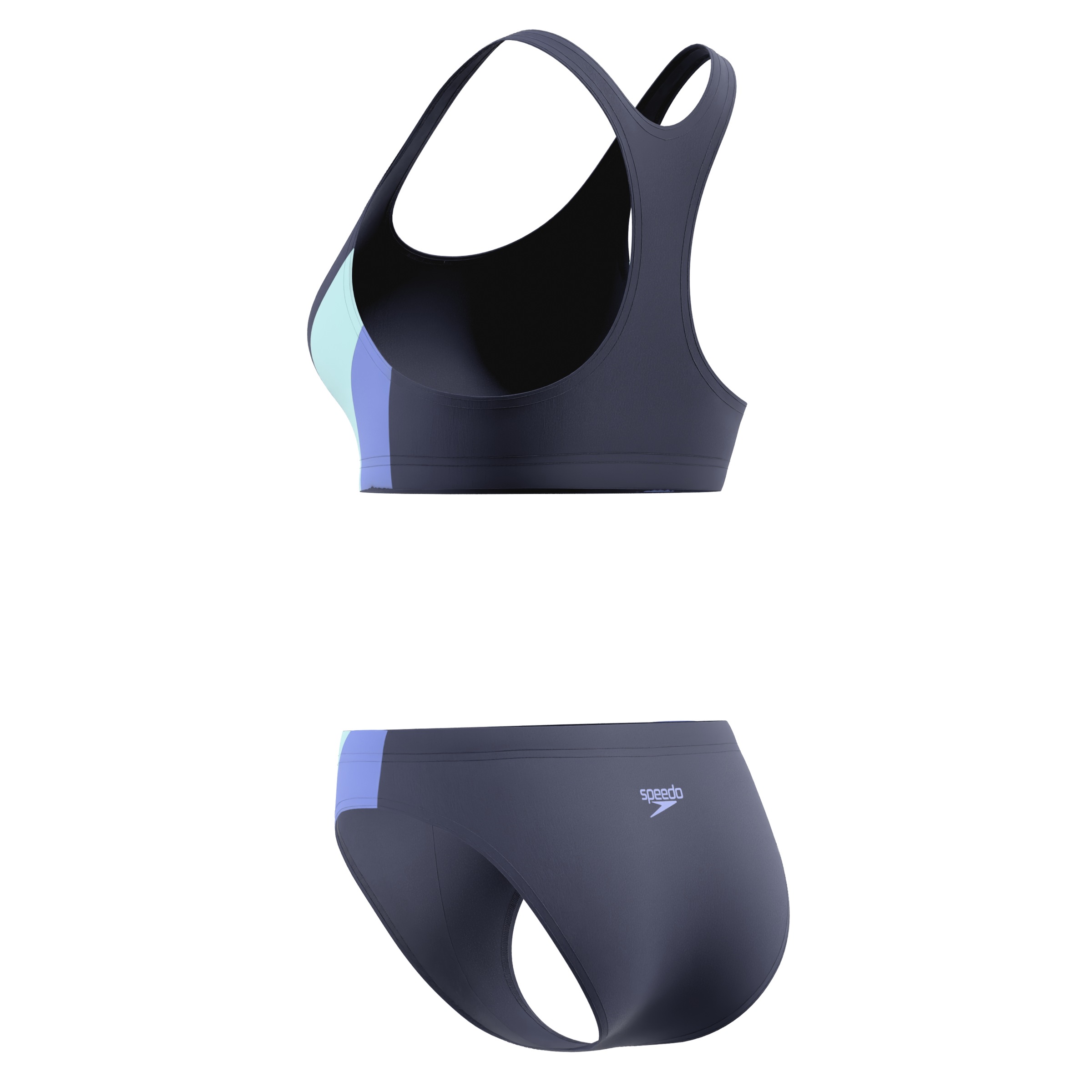 Speedo Bustier-Bikini »CLRBLCK SPLCE 2.0 2PC BLU/LTBLU« Set, 2 Stk. schnell trocknend