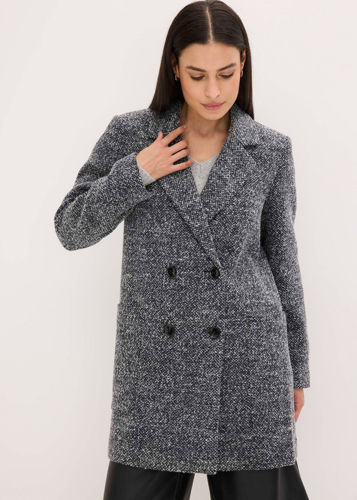 Image of bonprix Kurzmantel "Kurzmantel in Wolloptik" aus Polyester und Wolle, vollständig gefüttert, lockere Passform