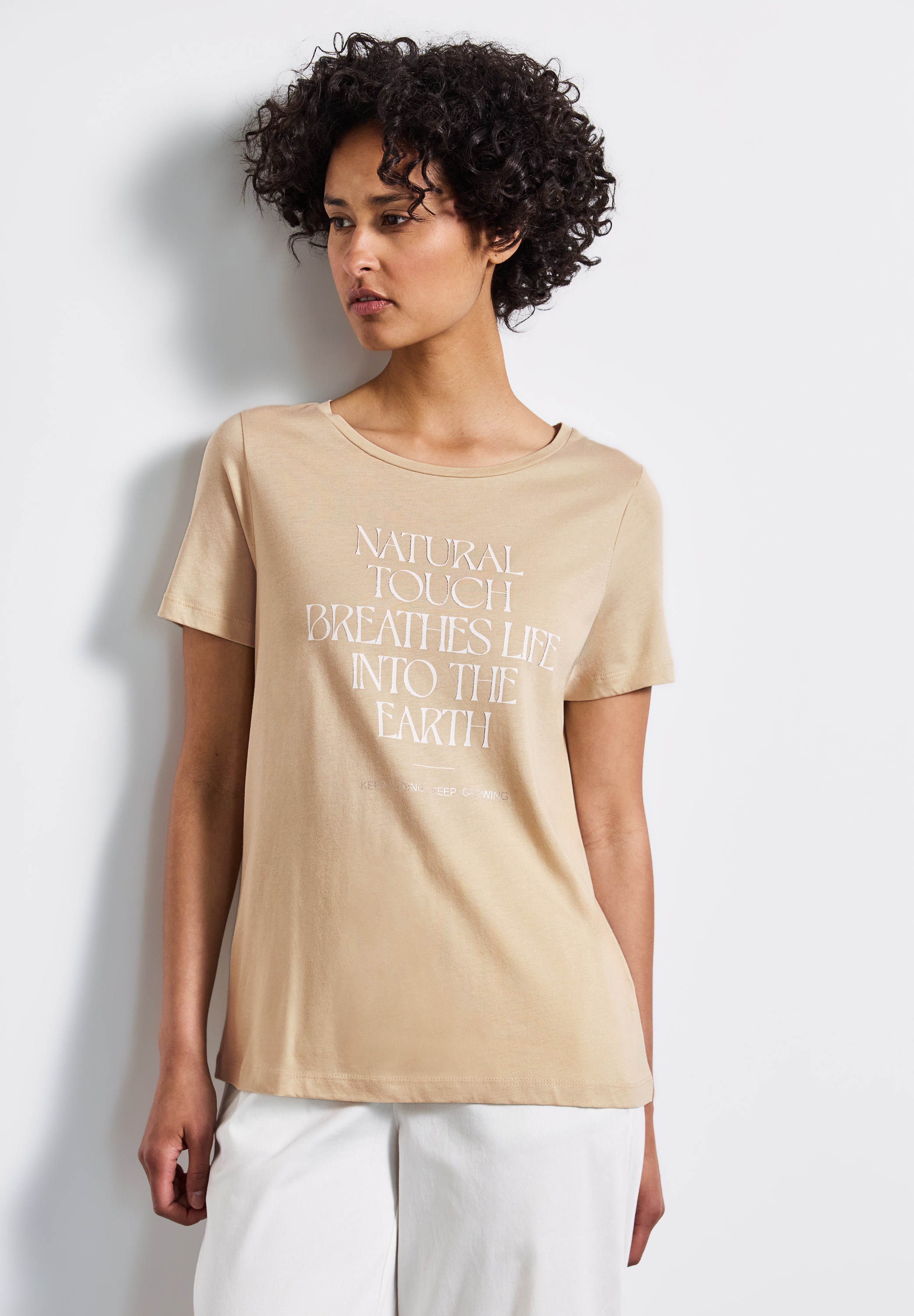 Image of STREET ONE T-Shirt mit Wording Artwork