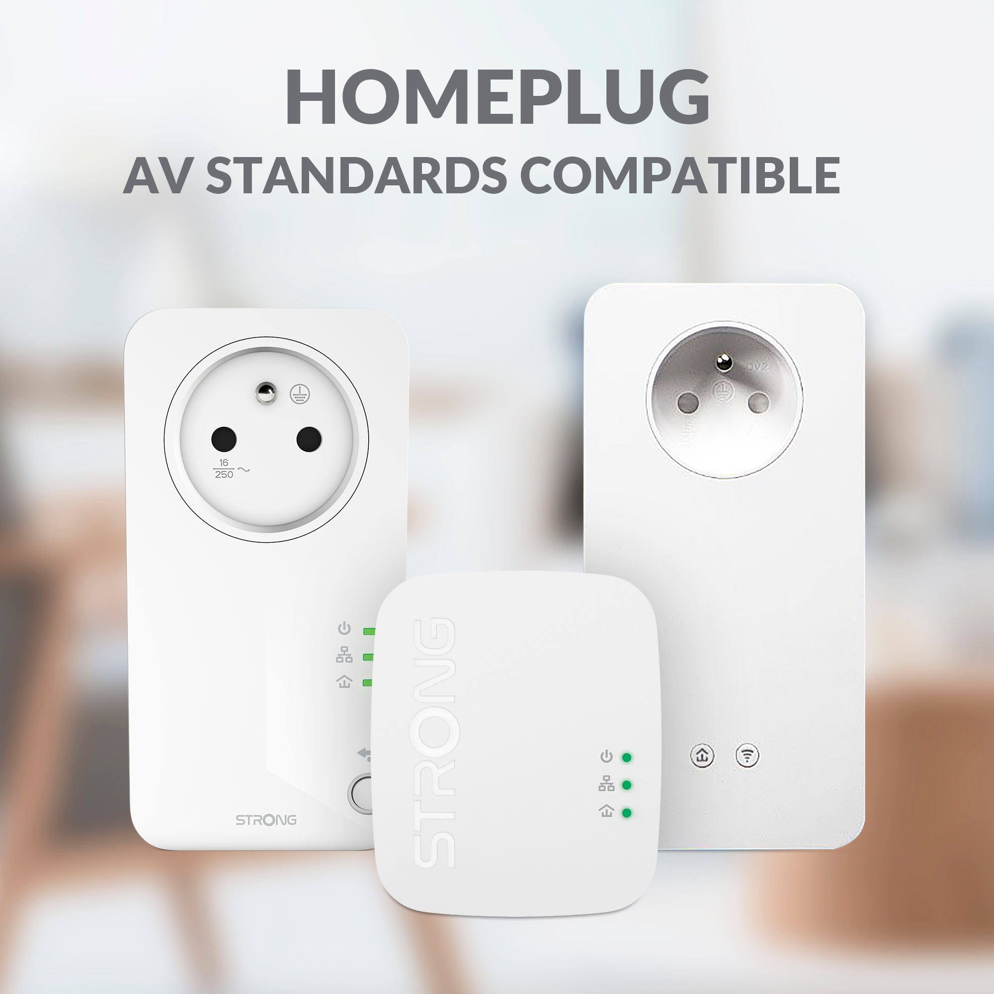 Strong Reichweitenverstärker »Powerline MINI 1000 Mbit/s Set (3 Einheiten)«, (3 St.)