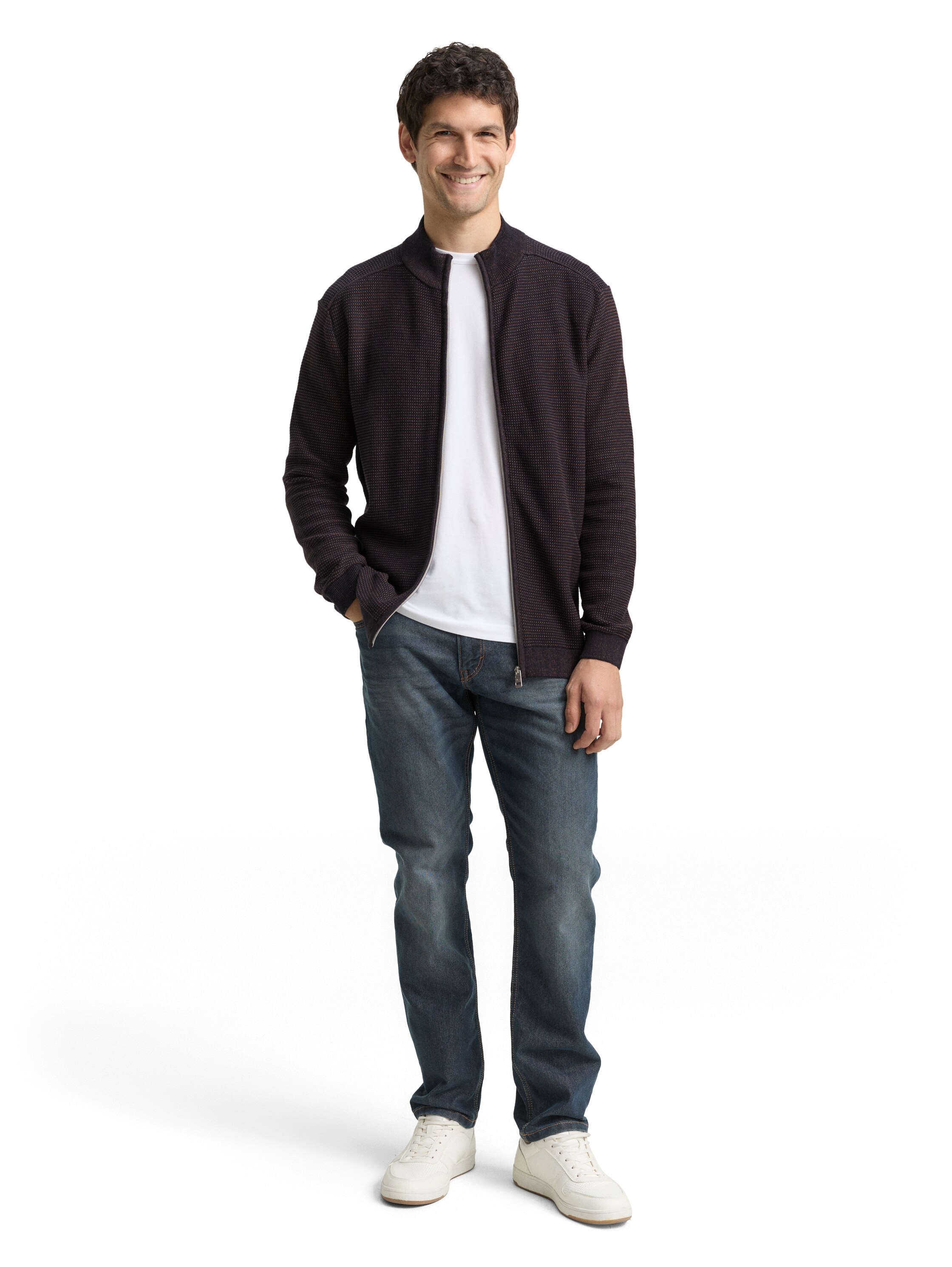 TOM TAILOR Veste en tricot mit Streifen