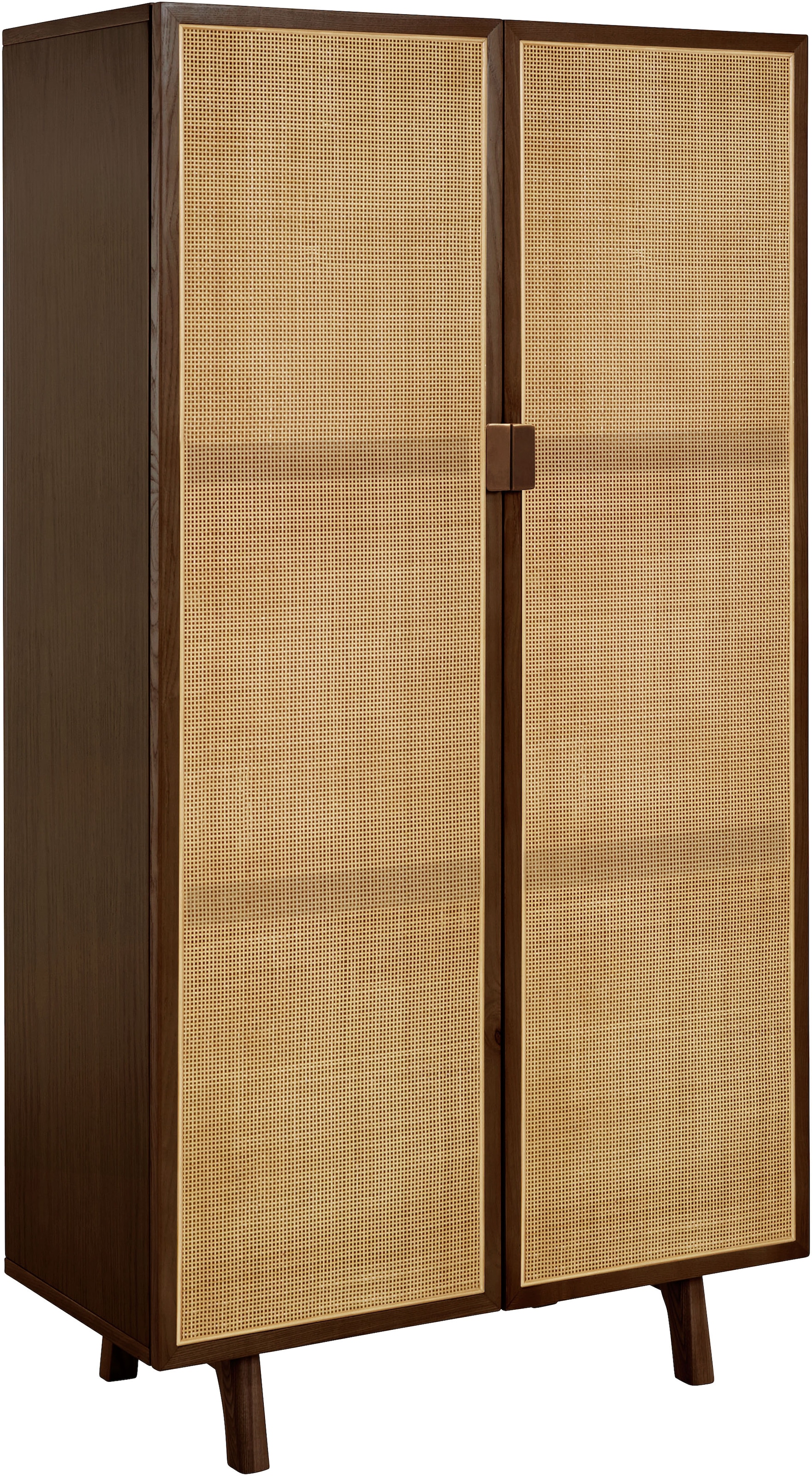 Image of LeGer Home by Lena Gercke Highboard "Lina" Mit Rattan Einsatz, 3 Innenfächer, teilmassiv