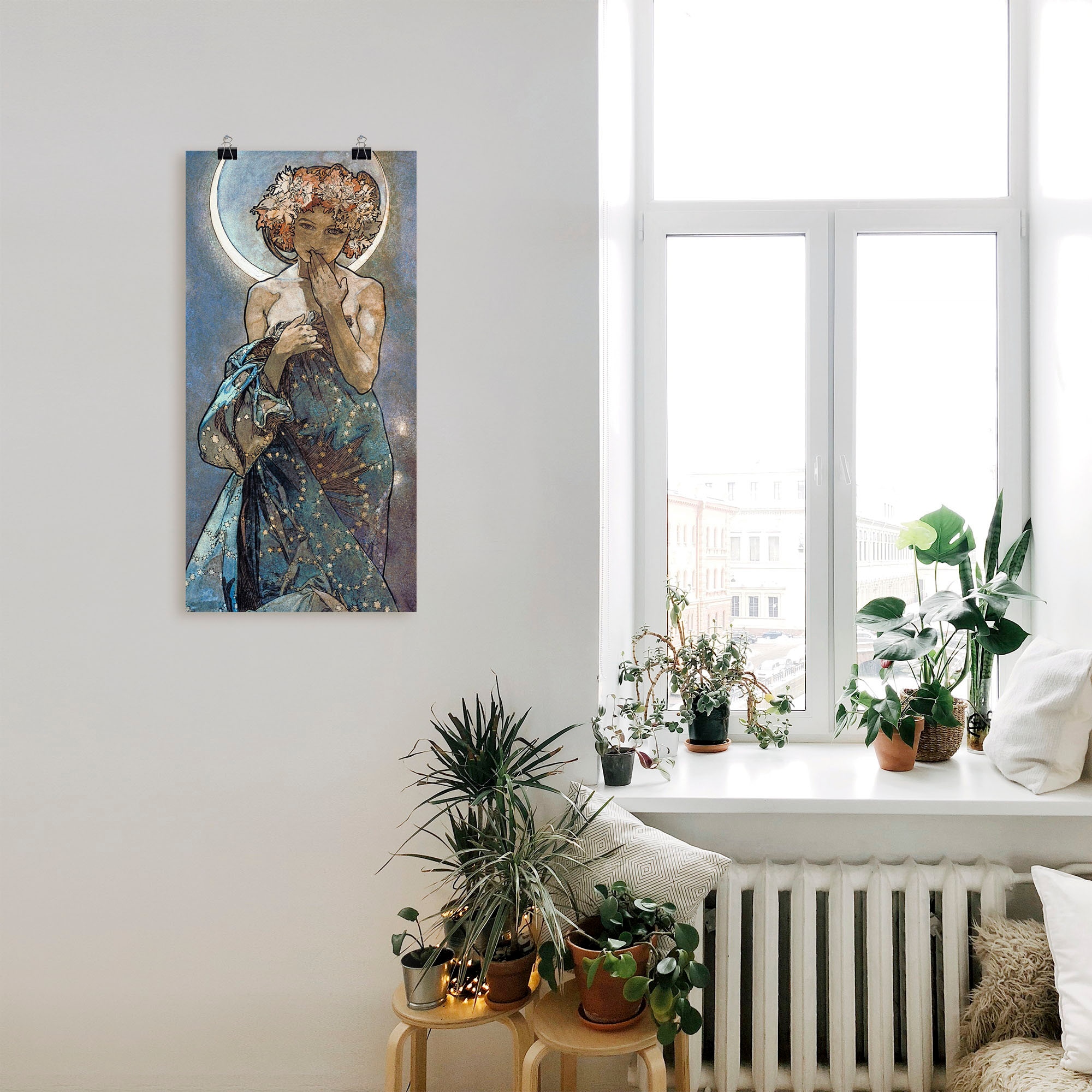 Artland Fresque murale »Sterne Der Mond 1902« Femme 1 cuis tlg. en tableau sur toile, poster en différentes tailles