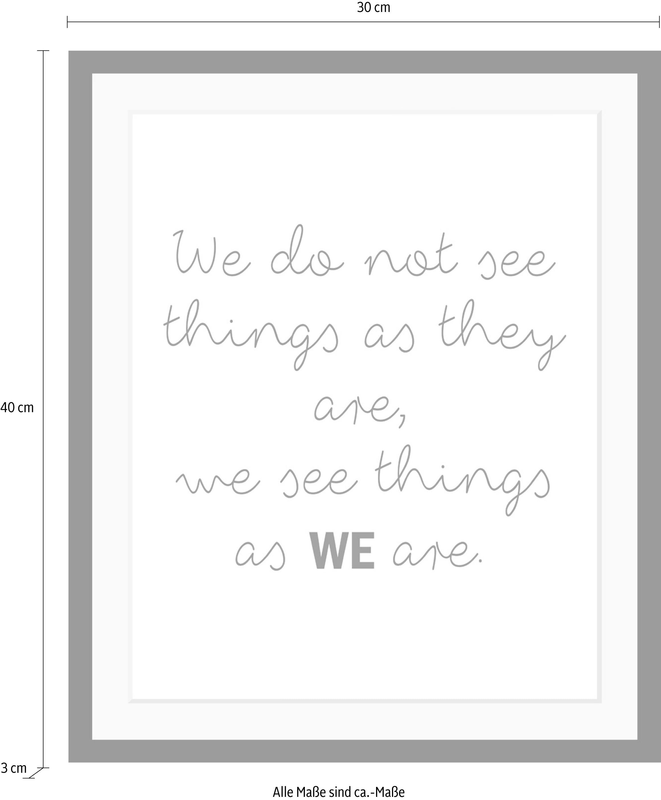 queence Image »Weisheiten« HD Premium Poster-Druck inkl. Holzrahmen