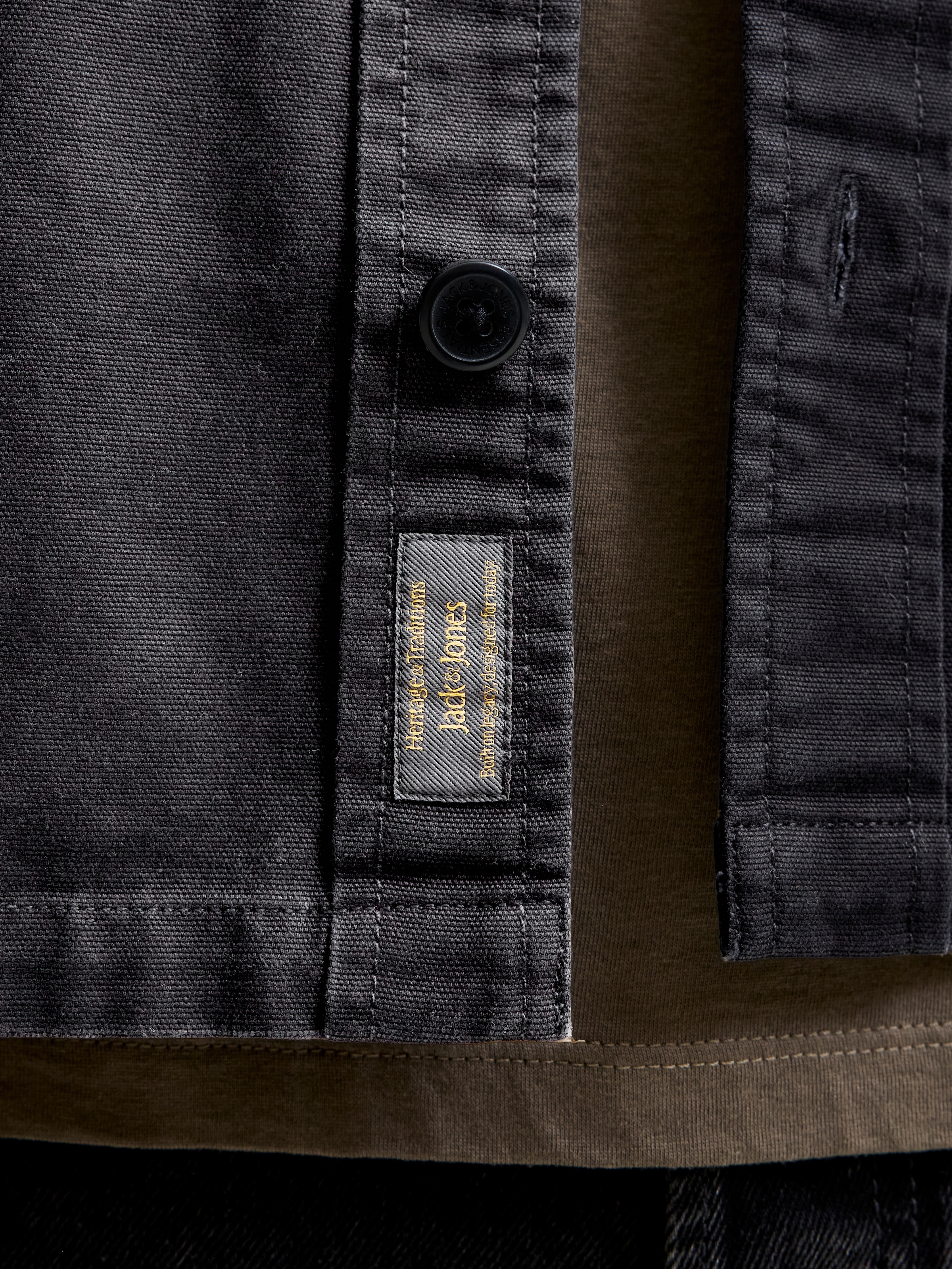 Jack & Jones Langarmhemd »JJECOLTON CANVAS OVERSHIRT LS SN« Baumwolle, Overshirt in lockerer Passform