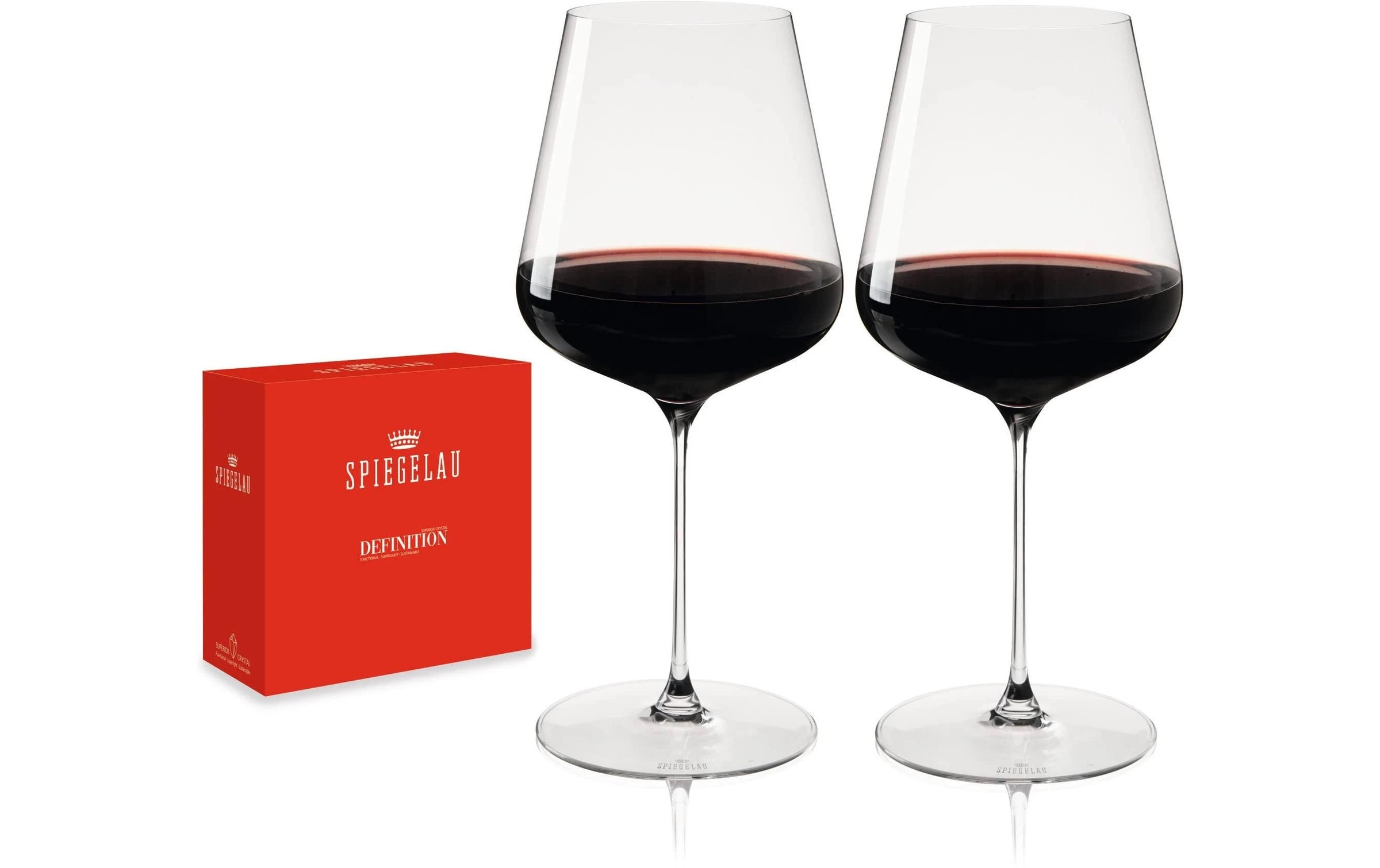 Eulenspiegel Rotweinglas »Spiegelau Rotweinglas Definition 750 ml, 2 Stück, Transparent« Aromaentfaltung, Brillianz, Klangvoll, Kristallklar