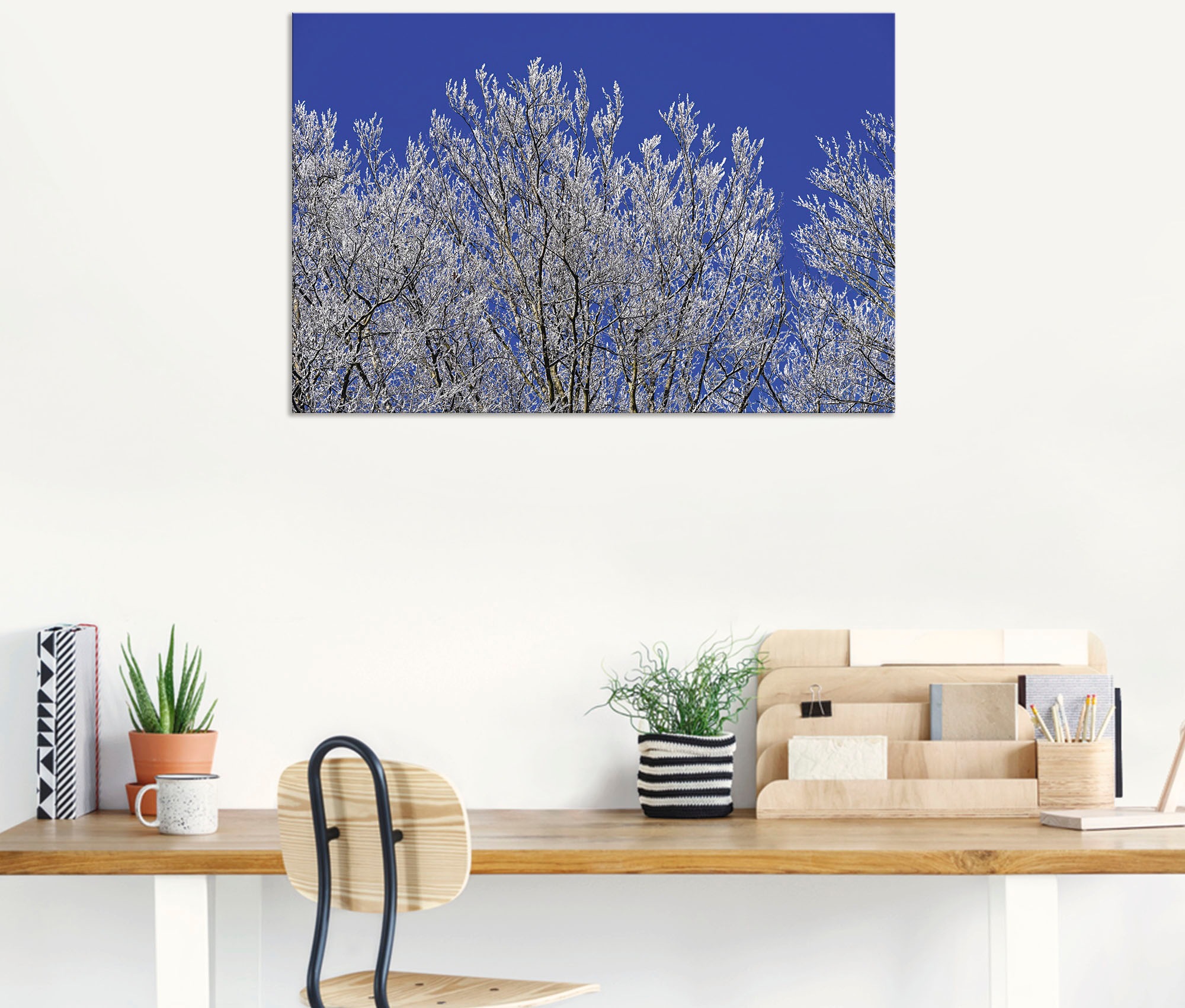 Artland Wandbild »Schneebedeckte Bäume«, Leinwandbild, in versch. Jahreszeiten Poster als St.), Grössen Vier (1 Wandaufkleber oder günstig Alubild, kaufen Bilder