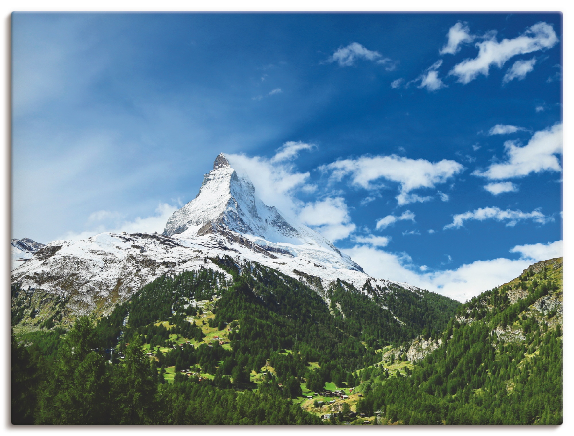 Image of Artland Leinwandbild "Matterhorn" Berge 1 Stk. tlg. auf Holzrahmen gespannt