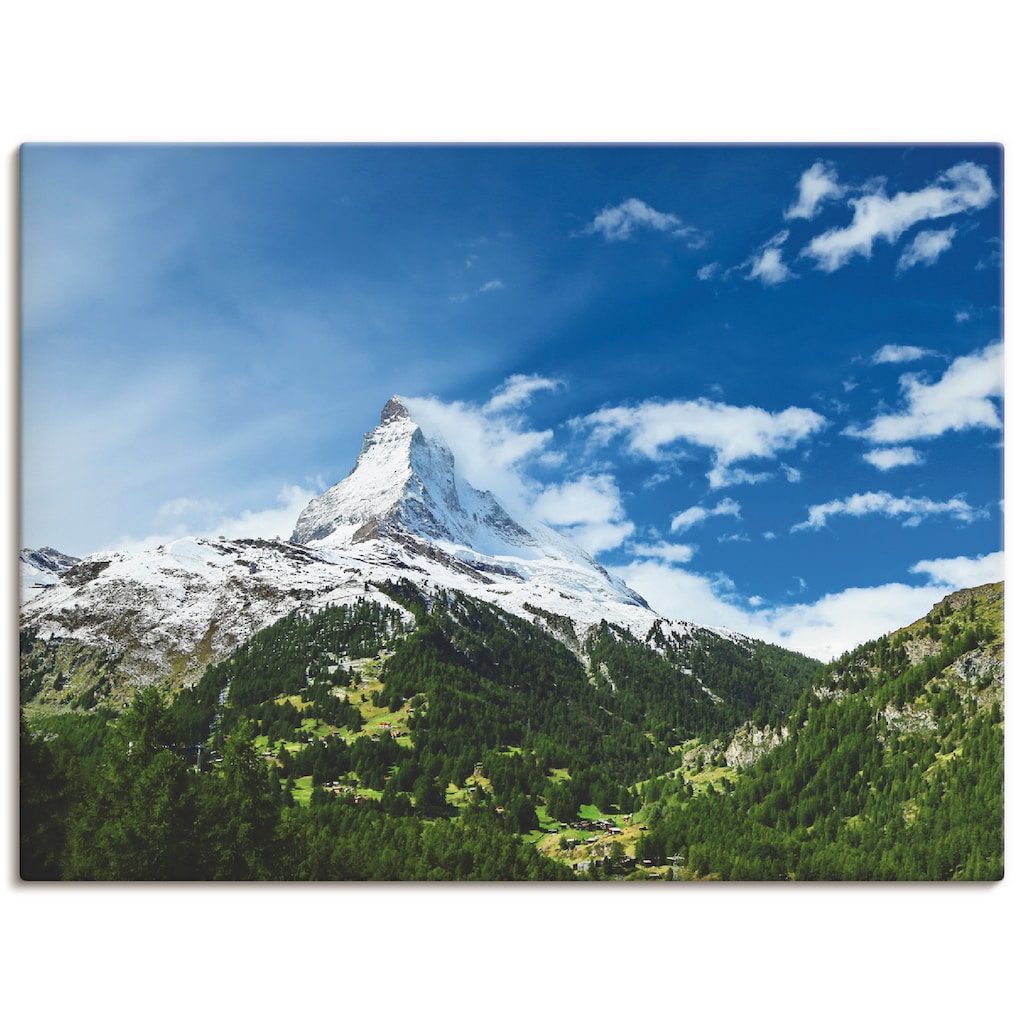 Artland Leinwandbild »Matterhorn«, Berge, (1 St.)